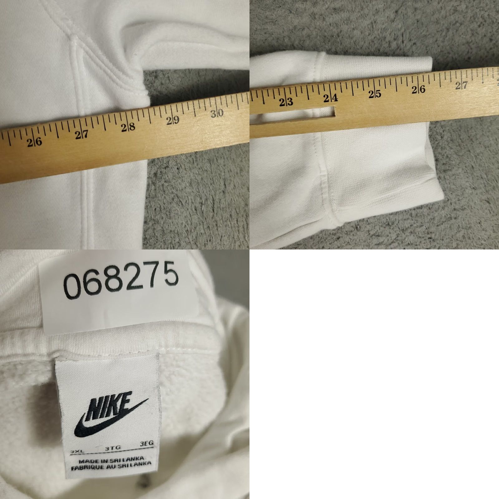 Nike Nike Hoodie Pullover Sweatshirt White Mens 3XL Swoosh Classic Outdoor Size US XXL / EU 58 / 5 - 8 Thumbnail