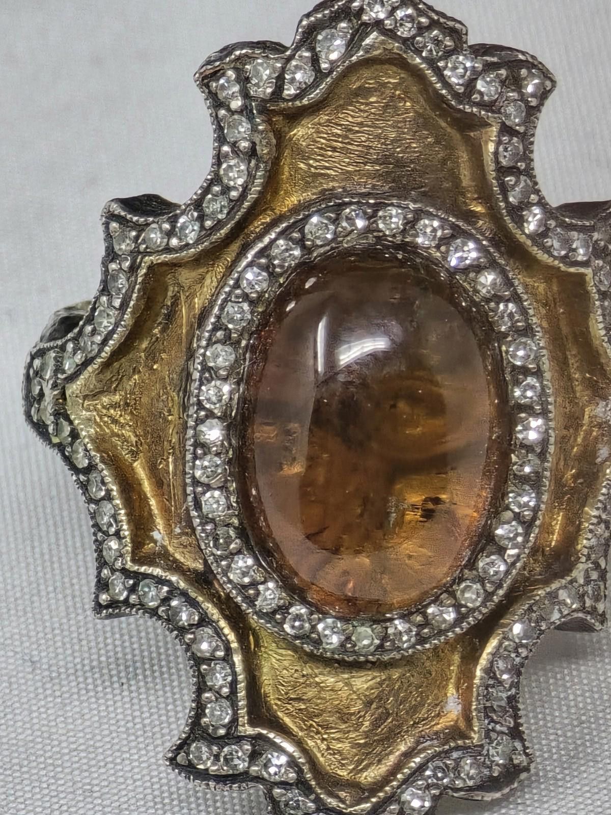 Other Signed Sevan Biçakçi 24k Gold Silver Diamond Intaglio Ring Size ONE SIZE - 6 Thumbnail