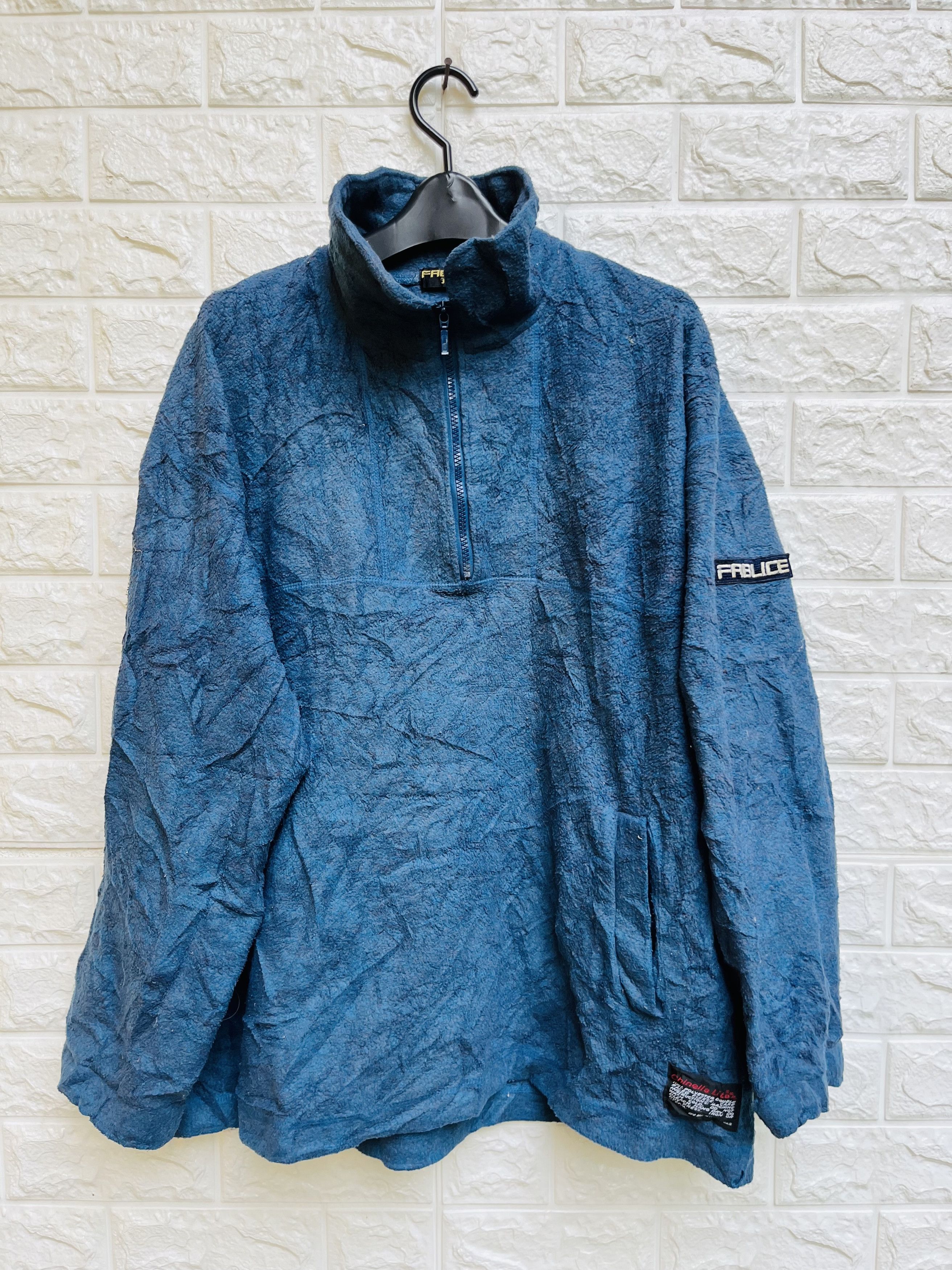 image of Vintage Fablice Japanese Designer Fashion Style in Dark Blue, Men's (Size Large)