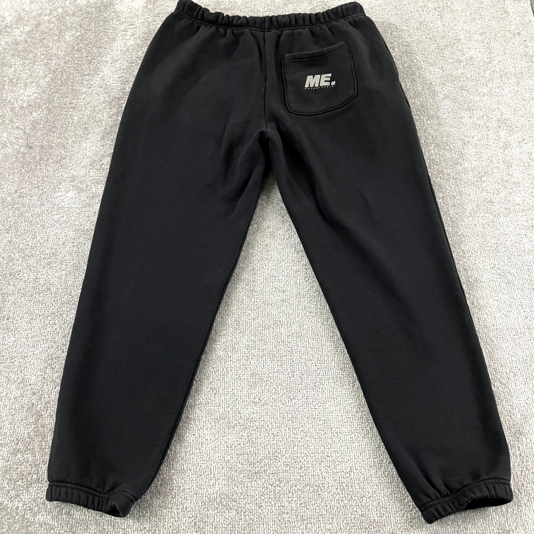 Vintage VINTAGE MELODY EHSANI Sweatpants Womens Large x 28" Tapered Fleece Jogger Faded Black Size 36" / US 14 / IT 50 - 2 Thumbnail