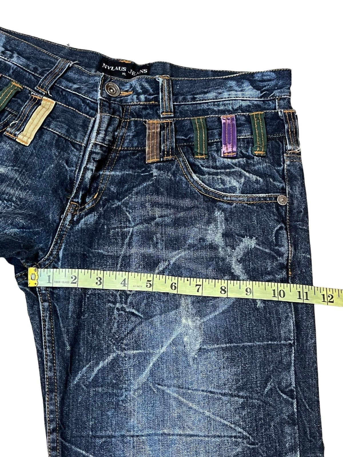 Japanese Brand SICK🔥JAPANESE BRAND "NYLAUS JEANS" DOUBLE WAIST JEANS Size US 34 / EU 50 - 14 Thumbnail