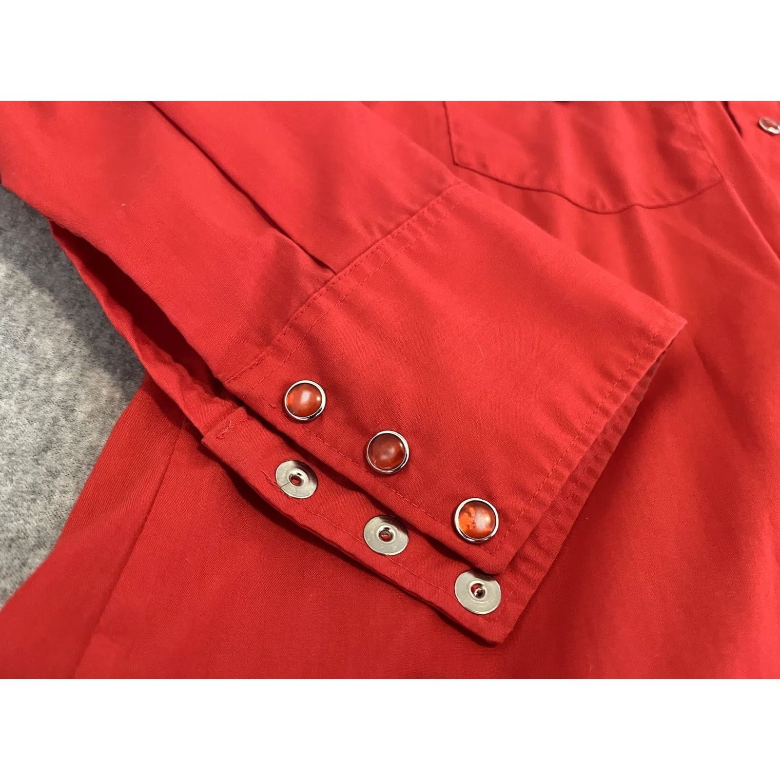 Vintage VINTAGE H Bar C Pearl Snap Western Cowboy Shirt Red Chili Peppers 16 34 Made USA Size US L / EU 52-54 / 3 - 4 Thumbnail