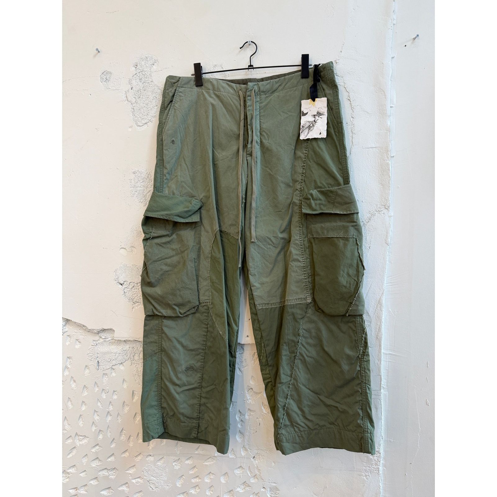 Greg Lauren Greg Lauren SAMPLE Army Tent Patchwork Wide Leg Cargo Pants Size US 34 / EU 50 - 1 Thumbnail