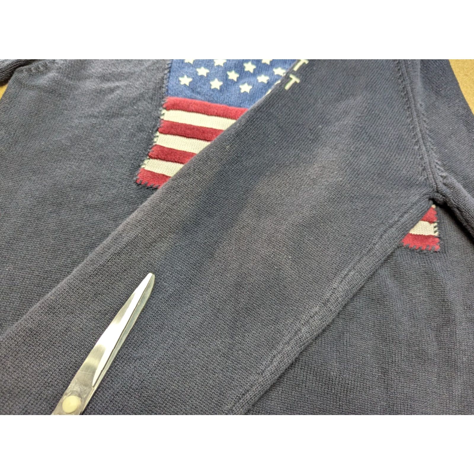 Gant GANT Pullover Mens L Blue USA Flag Knit Jumper Top Sweater Long Sleeve Casual Regular Product Shirt Mens Size US L / EU 52-54 / 3 - 4 Thumbnail