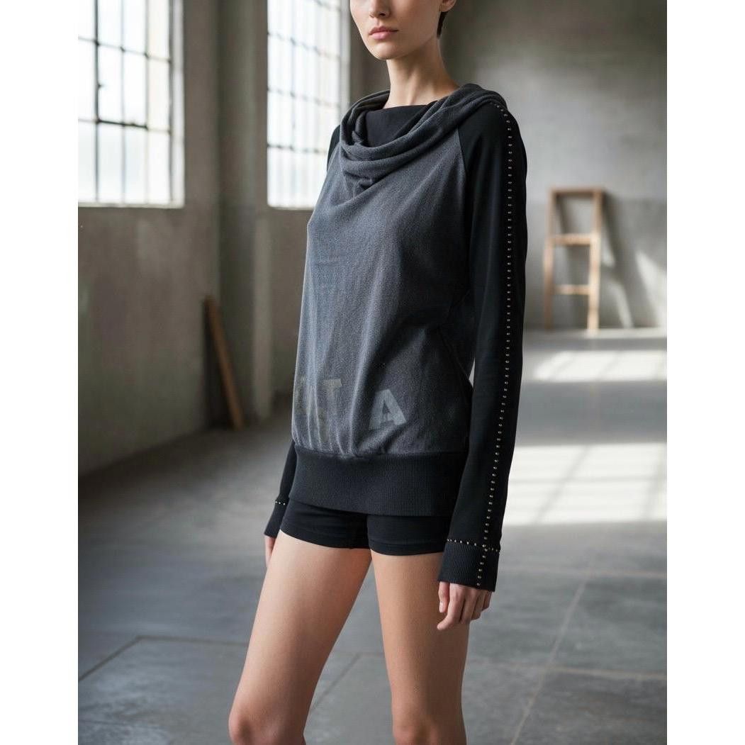 Other The Cop Copine 2 Piece Set: Draped Hoodie and Turtleck Size ONE SIZE - 3 Thumbnail