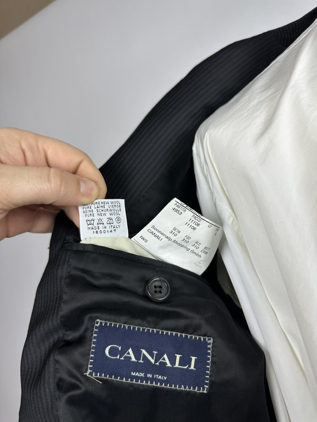 Canali Canali 100% Pure Wool 3 Button Italy Blazer Jacket Size 52R - 7 Thumbnail