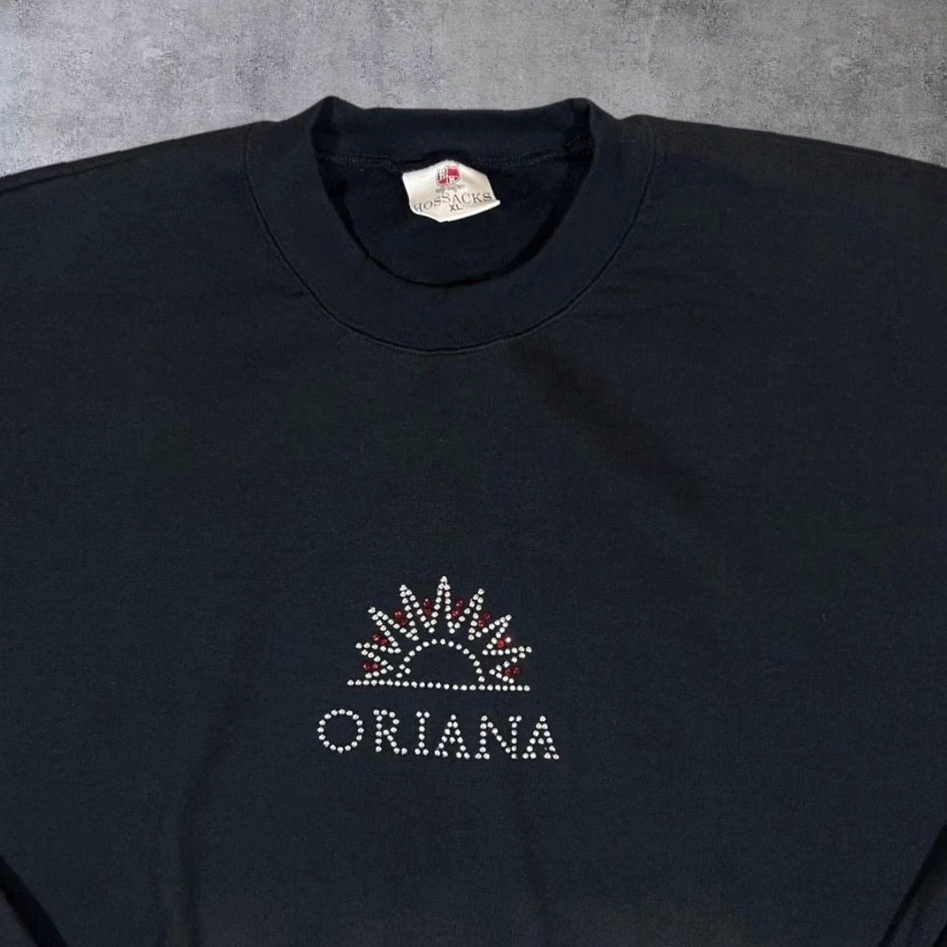 Vintage Vintage Hossacks Oriana Diamante Souvenir Graphic Crewneck Sweatshirt XL Black Mens Pullover Long Sleeve Sweatshirt Size US XL / EU 56 / 4 - 3 Thumbnail