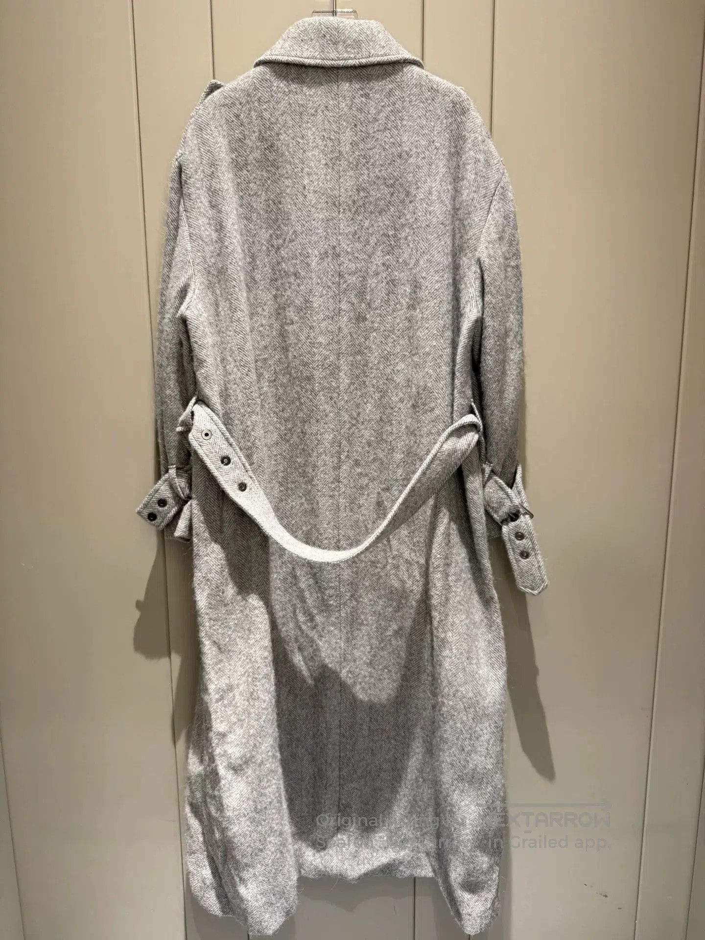 Brunello Cucinelli Brunello Cucinelli Gray Herringbone Wool Coat. Size US XXS / EU 40 - 4 Thumbnail