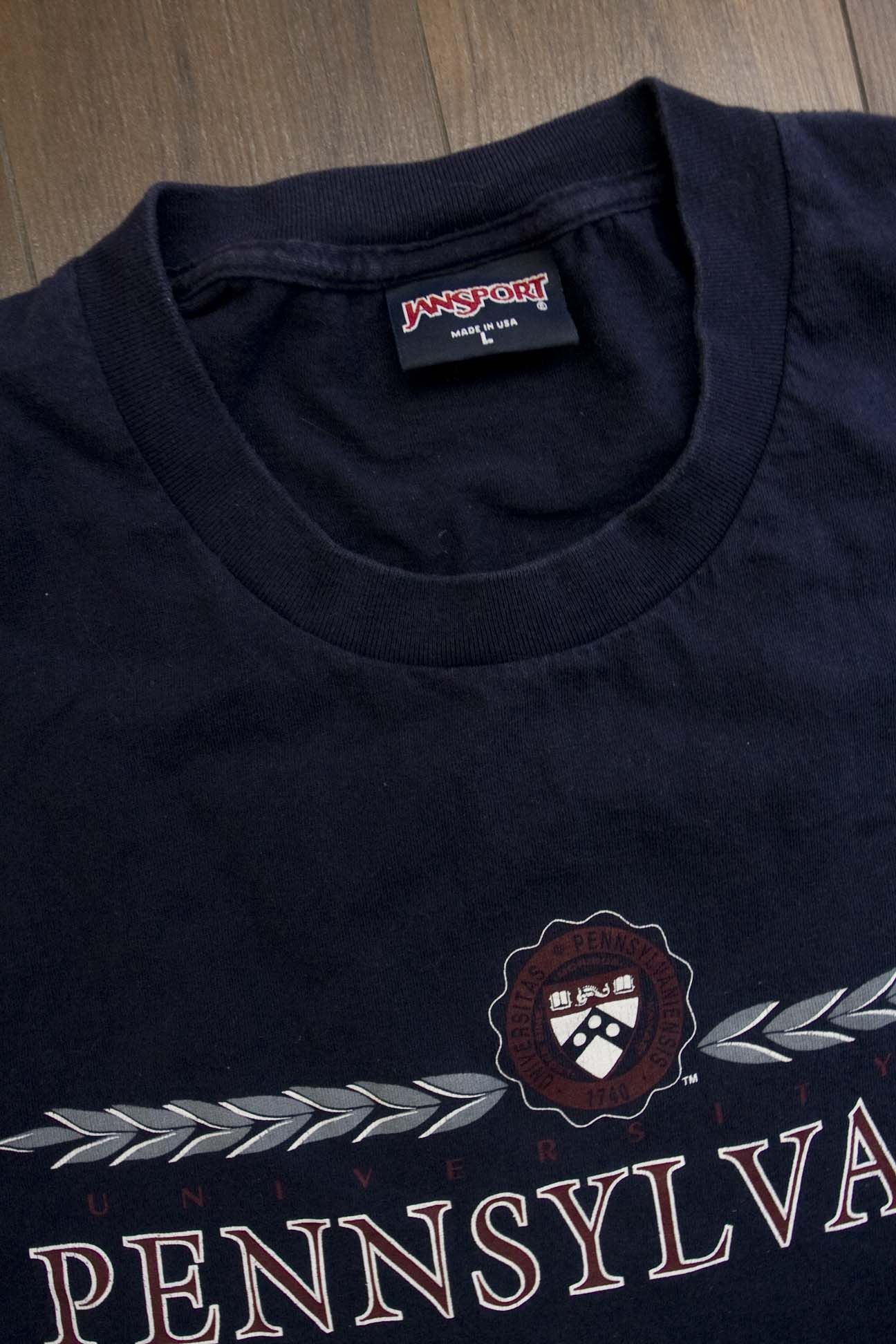 Jansport University Pennsylvania T Shirt Vtg Jansport Size L Made USA Size US L / EU 52-54 / 3 - 3 Thumbnail