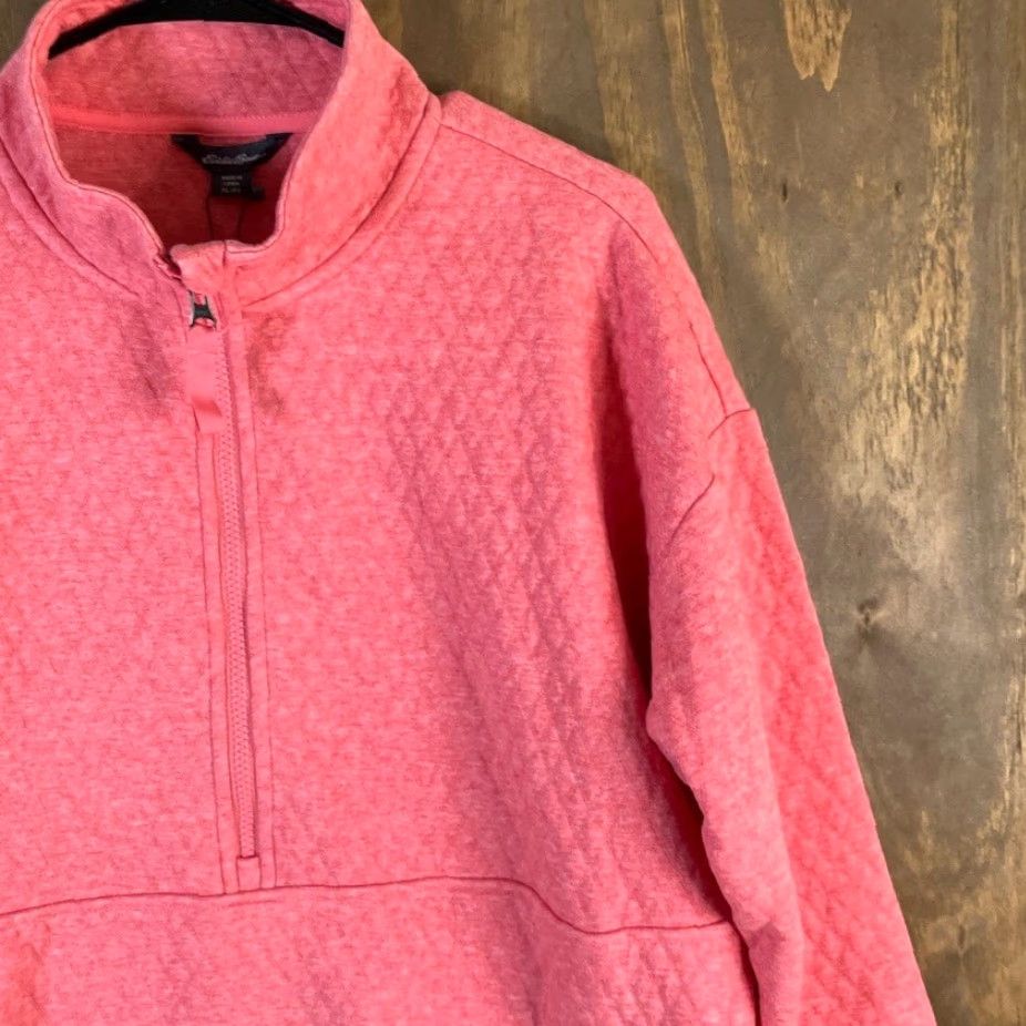 Eddie Bauer VINTAGE Eddie Bauer Womens Sweater Pink 1/2 Zip Quilted Long Sleeve Cotton Blend XL Size XL / US 12-14 / IT 48-50 - 5 Thumbnail