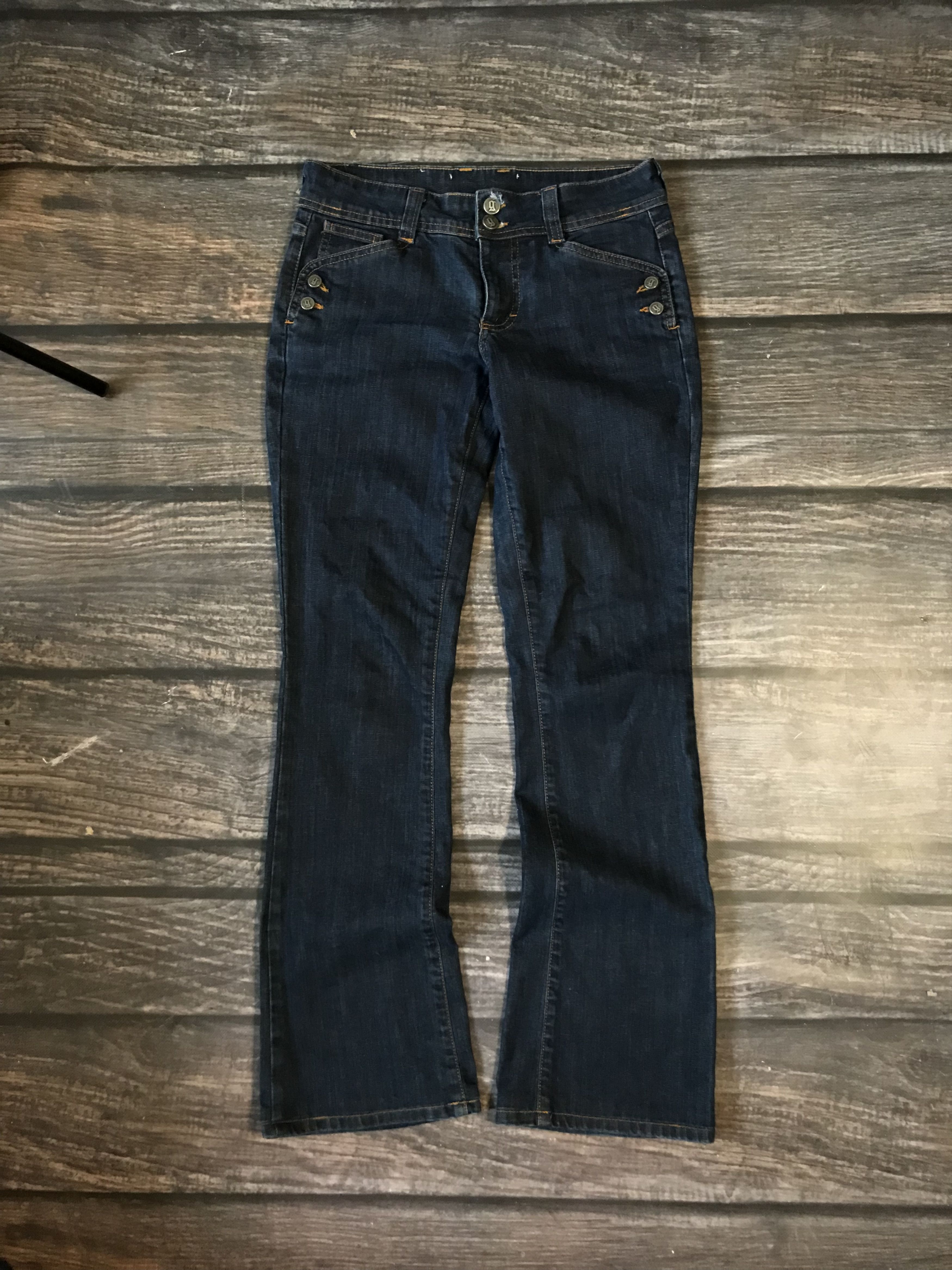John Galliano 2005 John Galliano Double Button Avant Garde Denim Pants Size 26" / US 2 / IT 38 - 1 Thumbnail