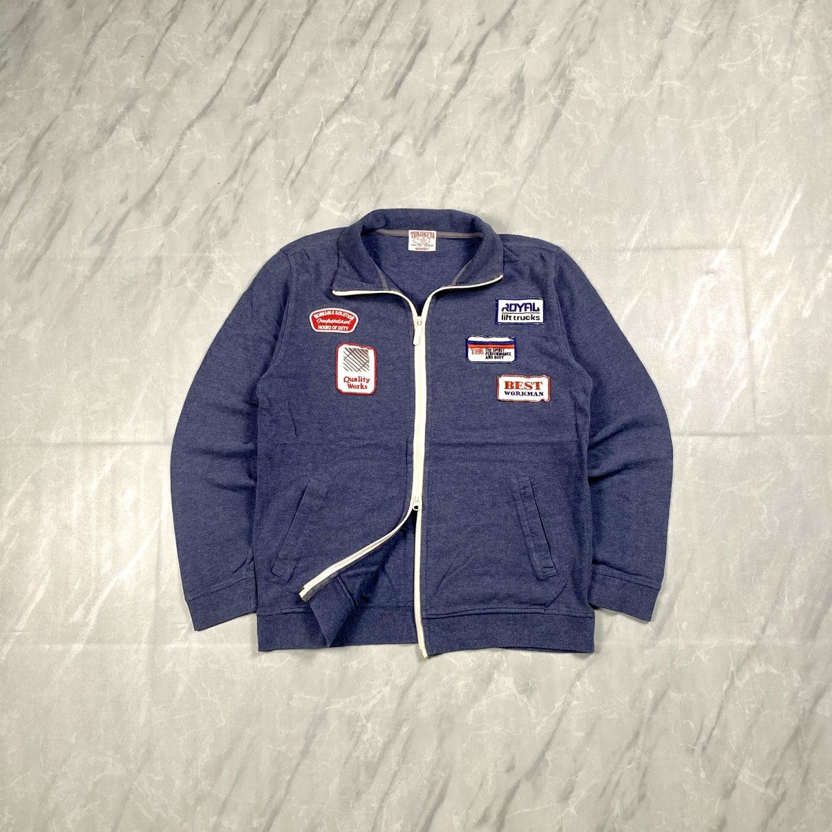 Japanese Brand Vintage Tenjikuya Union Made Zipper Sweater Jacket Size US M / EU 48-50 / 2 - 1 Thumbnail