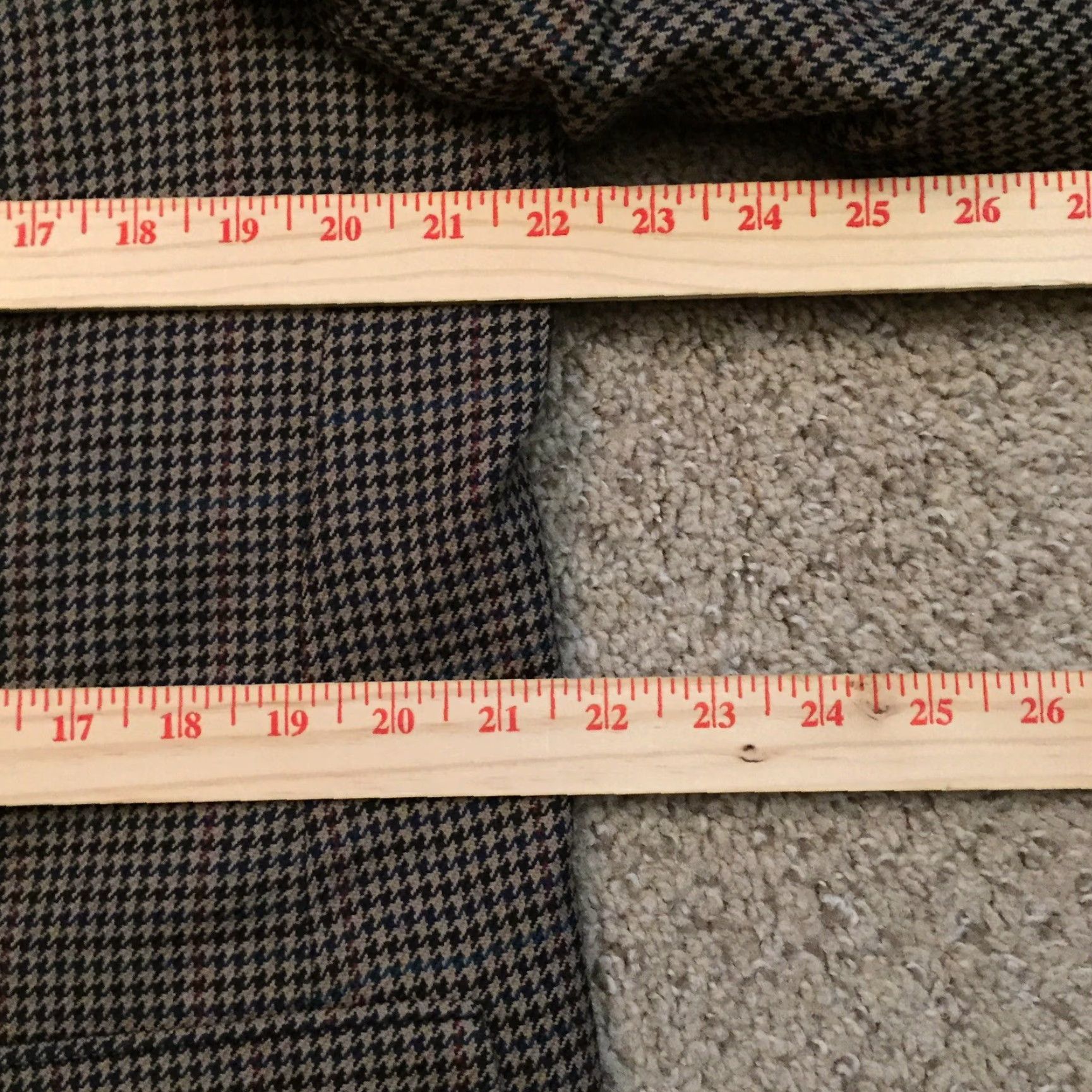 Vintage Stuart Hughes Blazer Mens 42R Brown Black Houndstooth Window Poly Wool Blend Jacket Coat Single-Breasted Three-Button Notch Lapel Mens 2 Piece Brown Size 42R - 6 Thumbnail