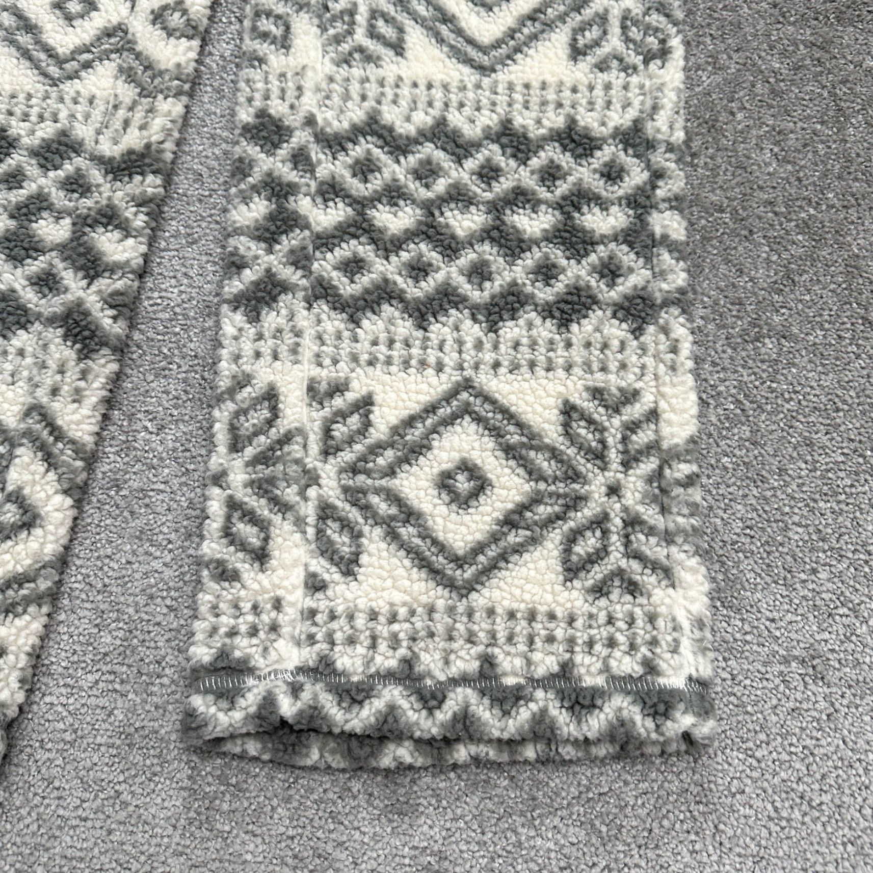Vintage Dylan Lounge Pants Womens Small Gray Geometric Fleece Drawstring Lightweight Classic Size 28" / US 6 / IT 42 - 3 Thumbnail