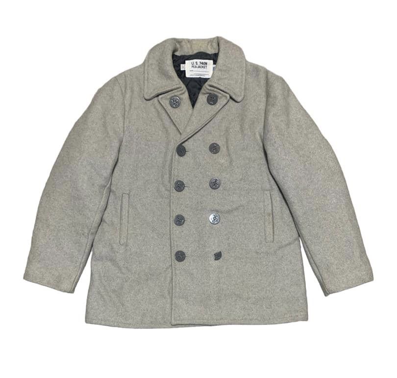 Schott Vintage U.S. 740N Schott N.Y.C Wool Pea Coat Jacket Size US L / EU 52-54 / 3 - 1 Thumbnail