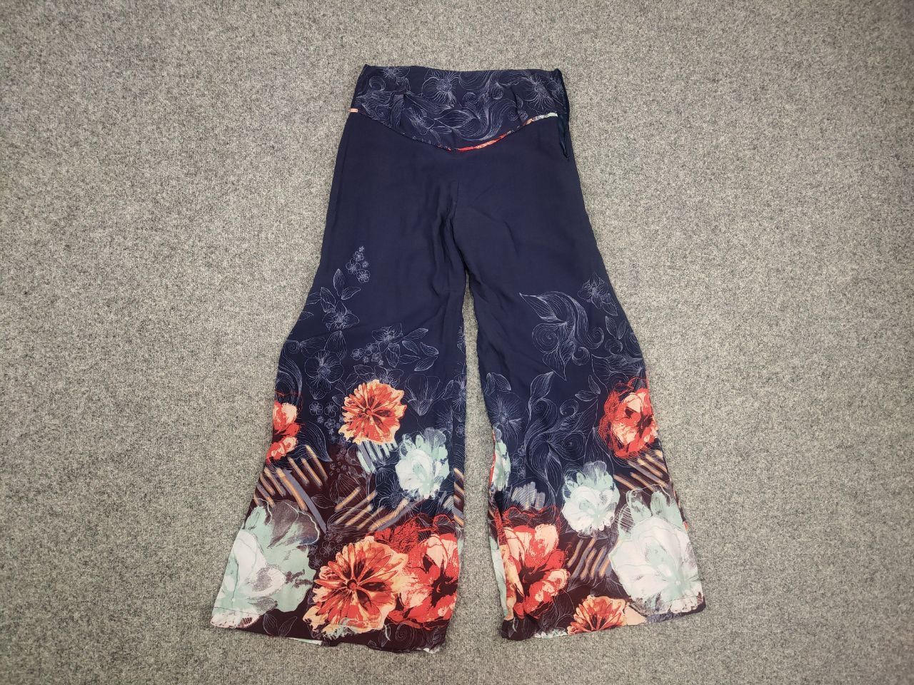 Missoni Ivko Design Floral Print Blue color Trouser Wide Leg Pants Size 36" / US 14 / IT 50 - 6 Thumbnail