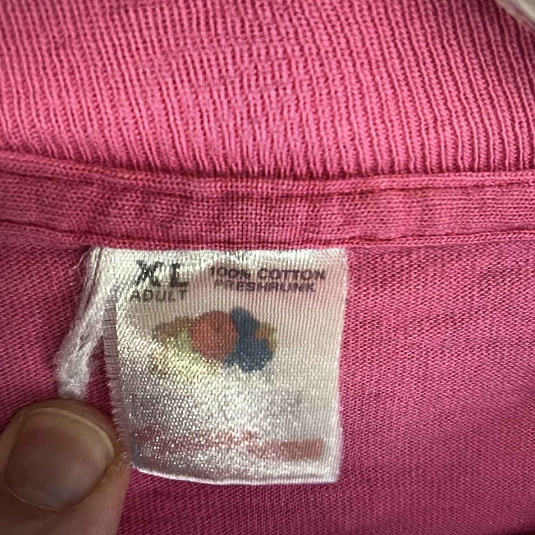 Fruit Of The Loom VINTAGE Fruit of the Loom 90s T-Shirt XL Unisex Adults Pink Short Sleeve Crew Neck Kokopelli Graphic Street Art Casual Size US XL / EU 56 / 4 - 7 Thumbnail