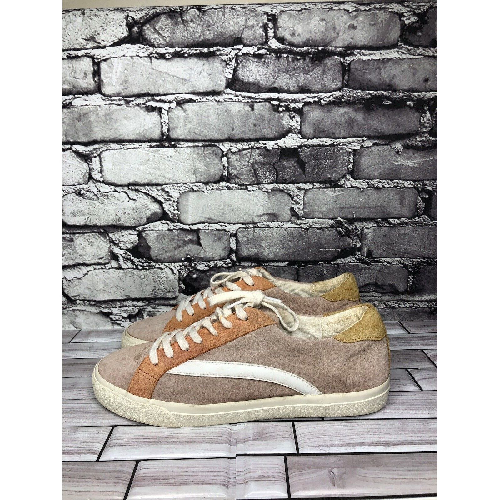 Madewell Madewell Sidewalk Suede Orange Leather Lace Low Top Sneakers Size US 10 / IT 40 - 12 Thumbnail