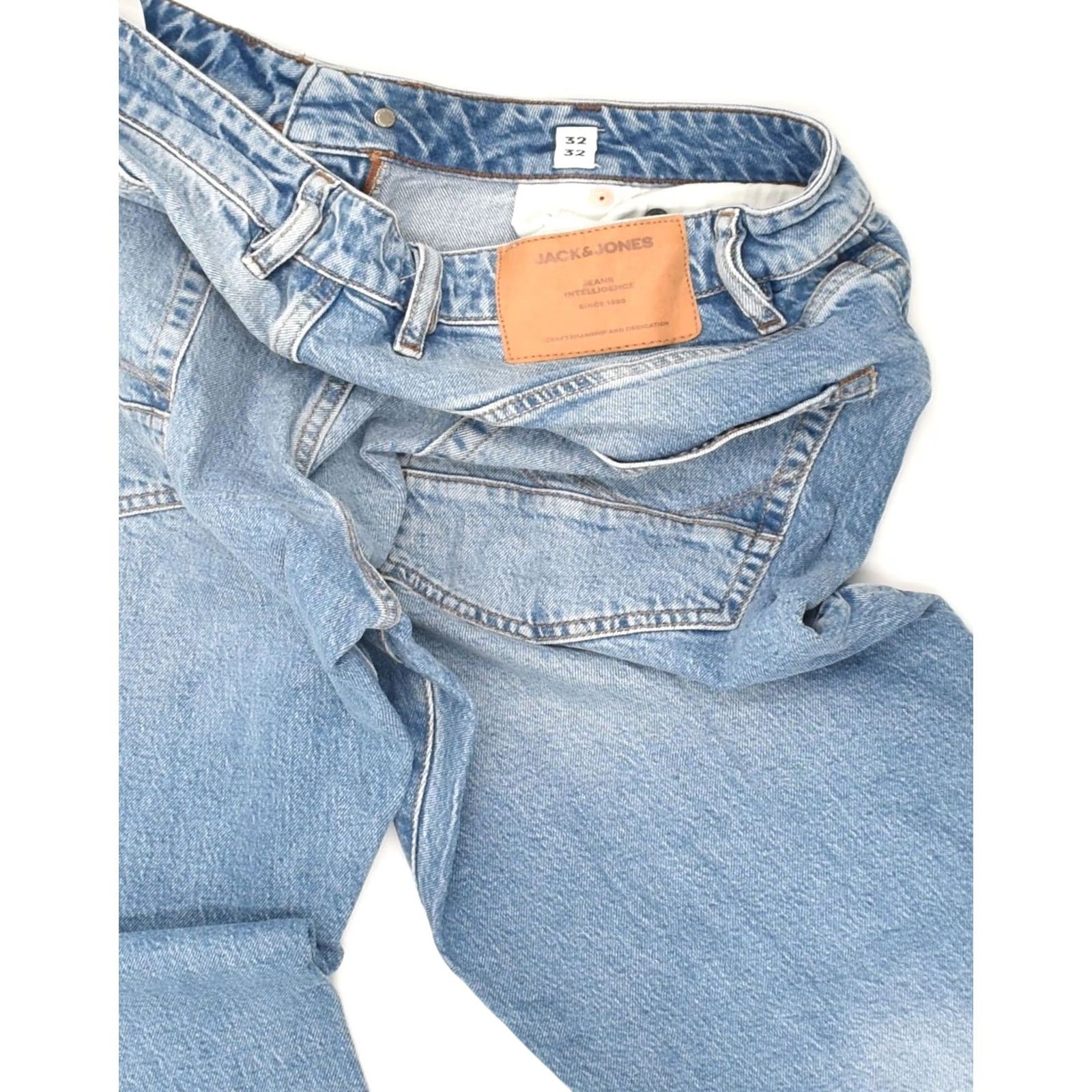 Jack & Jones JACK & JONES Mens Frank Tapered Jeans W32 L32 Blue Cotton Size US 32 / EU 48 - 3 Thumbnail