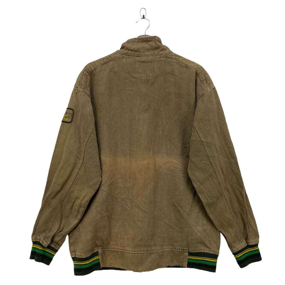 Bob Marley × Rap Tees × Vintage Vintage Heavy Cotton Chore Jacket Jamaica Flag Jacket Size US M / EU 48-50 / 2 - 2 Thumbnail