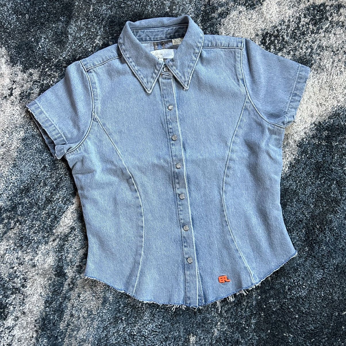 ERL × Levi's LiGHT BLUE STONE WASH FiTTED DENiM SHiRT A53830000 Size L / US 10 / IT 46 - 1 Thumbnail
