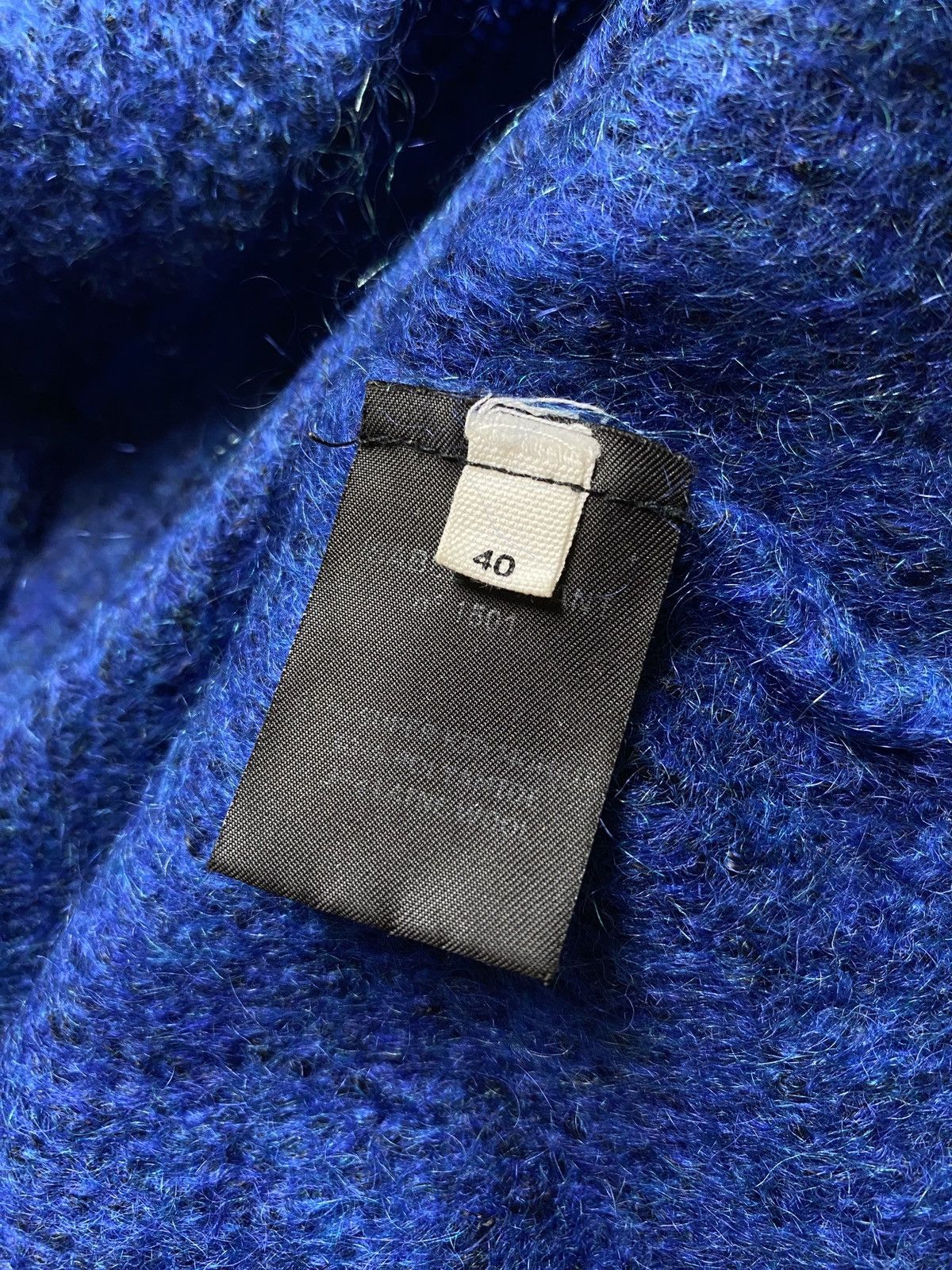 Designer Blue super kid moher sweater luxury premium brand crop Size S / US 4 / IT 40 - 3 Thumbnail