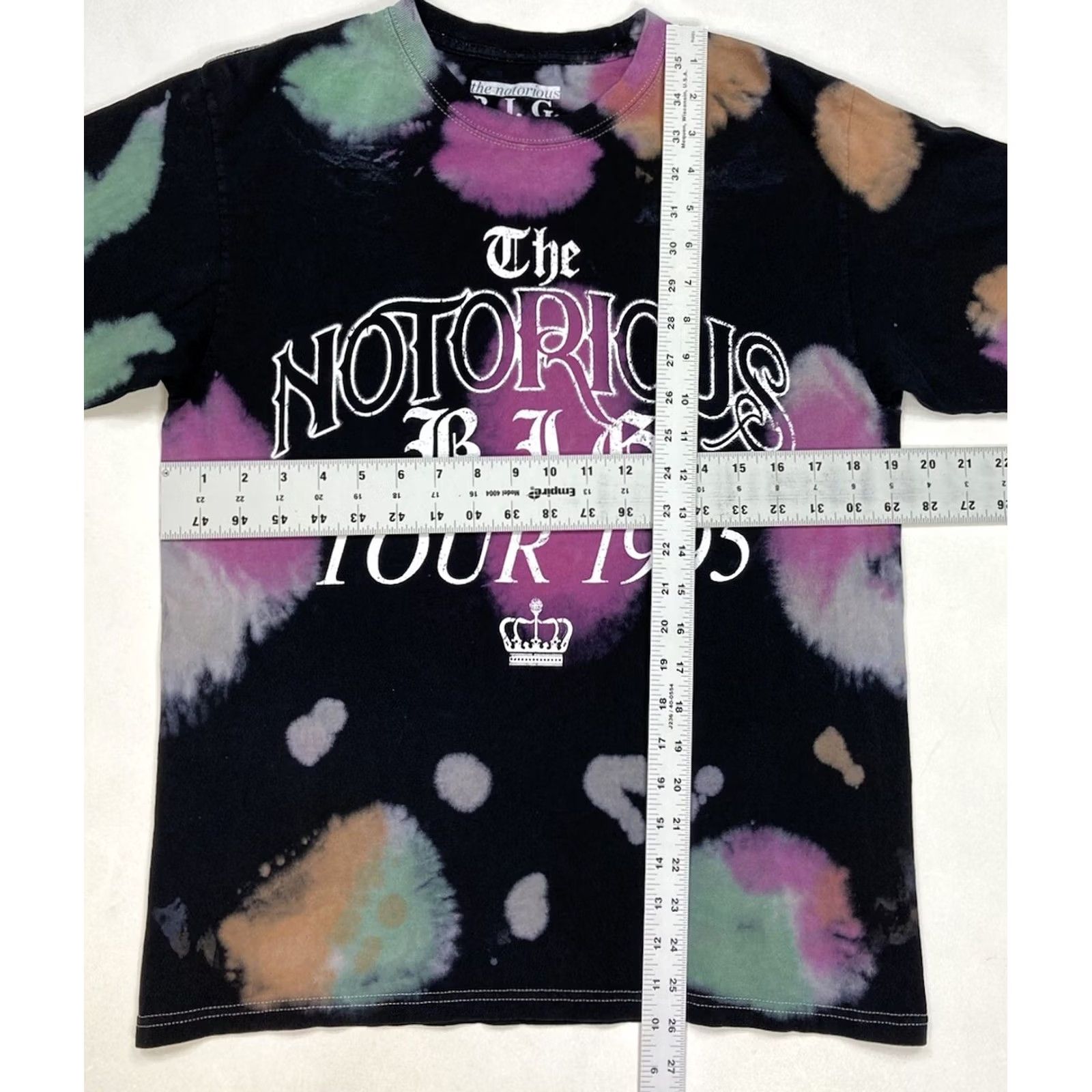 Vintage VINTAGE The Notorious BIG Biggie Smalls Tour 1995 T-shirt Women Small Tie Dye Black Shirt Women Small Black Tie Dye Hip Hop Music 90s Mens Women Girls Size S / US 4 / IT 40 - 5 Thumbnail