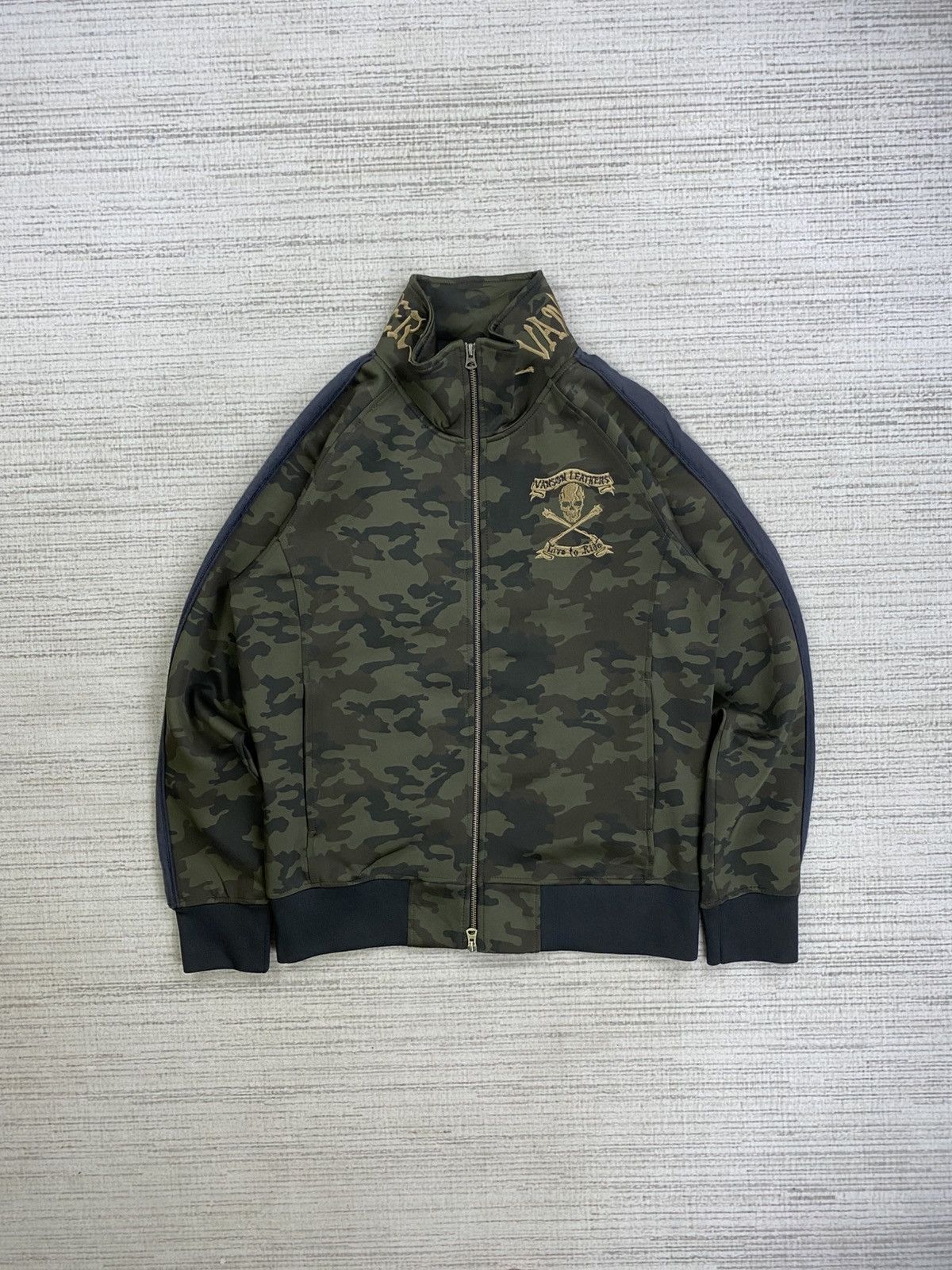 Vanson Leathers 🔥 Vanson Leather Live To Ride Embroidery Camouflage Jacket Size US M / EU 48-50 / 2 - 2 Thumbnail