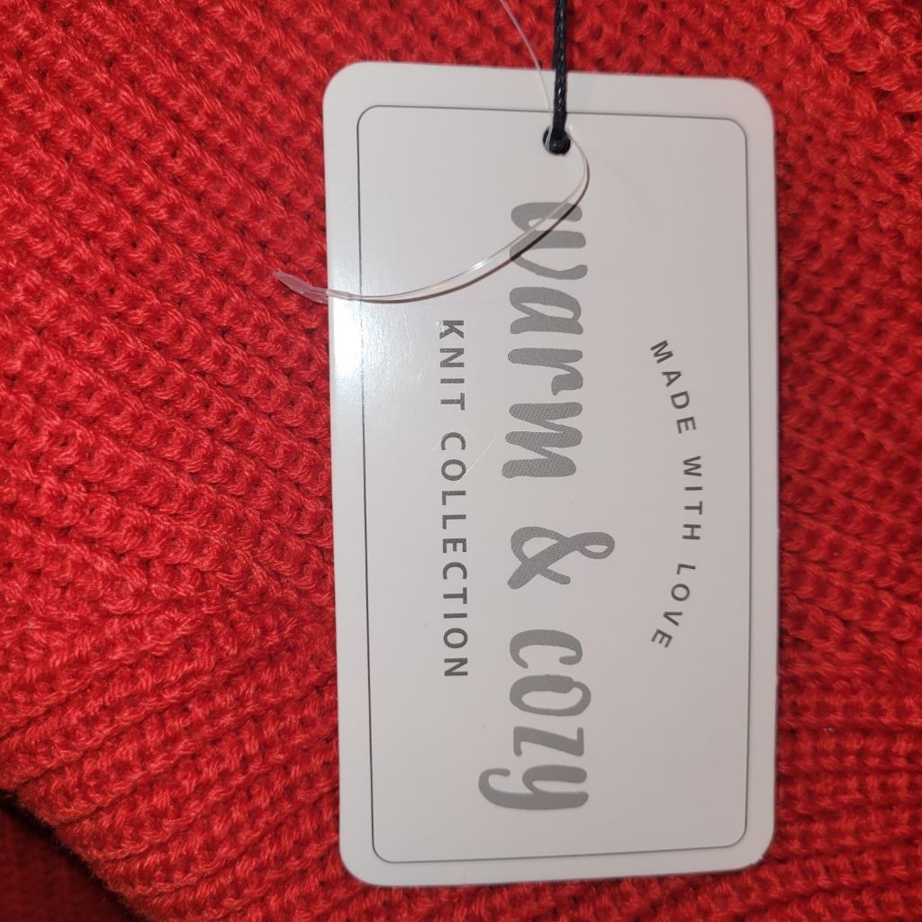 non LOVE TREE Red Twist Back Knit Sweater Size L Size L / US 10 / IT 46 - 6 Thumbnail