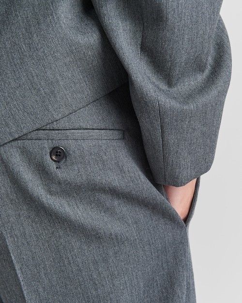 Prada o1bcso1str1025 Garbadine Wool Pants in Dark Grey Size US 36 / EU 52 - 4 Thumbnail