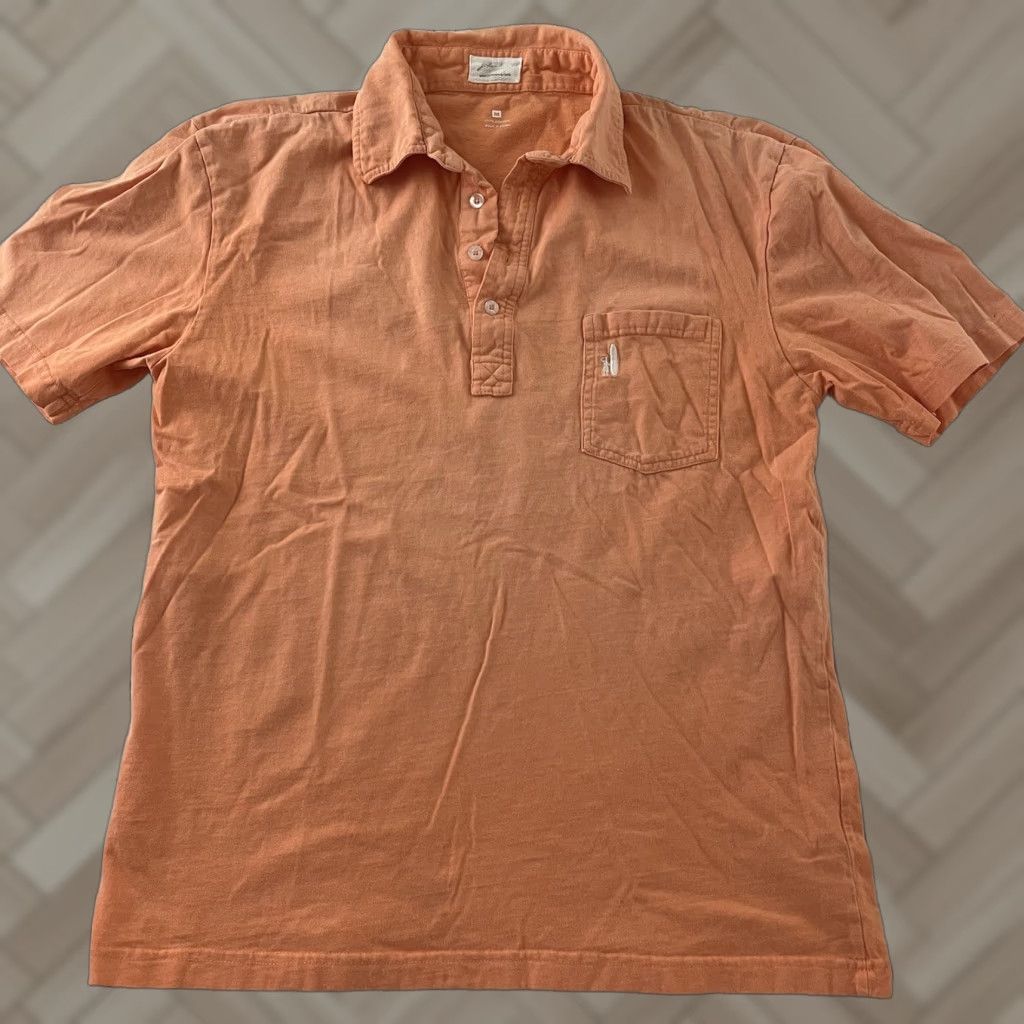 johnnie-O johnnie-O Short Sleeve Button Front Polo Shirt Mens Medium Orange Shirt Mens M Orange Button-Up Solid Cotton Short Sleeve Polo Johnnie-O Size US M / EU 48-50 / 2 - 1 Thumbnail