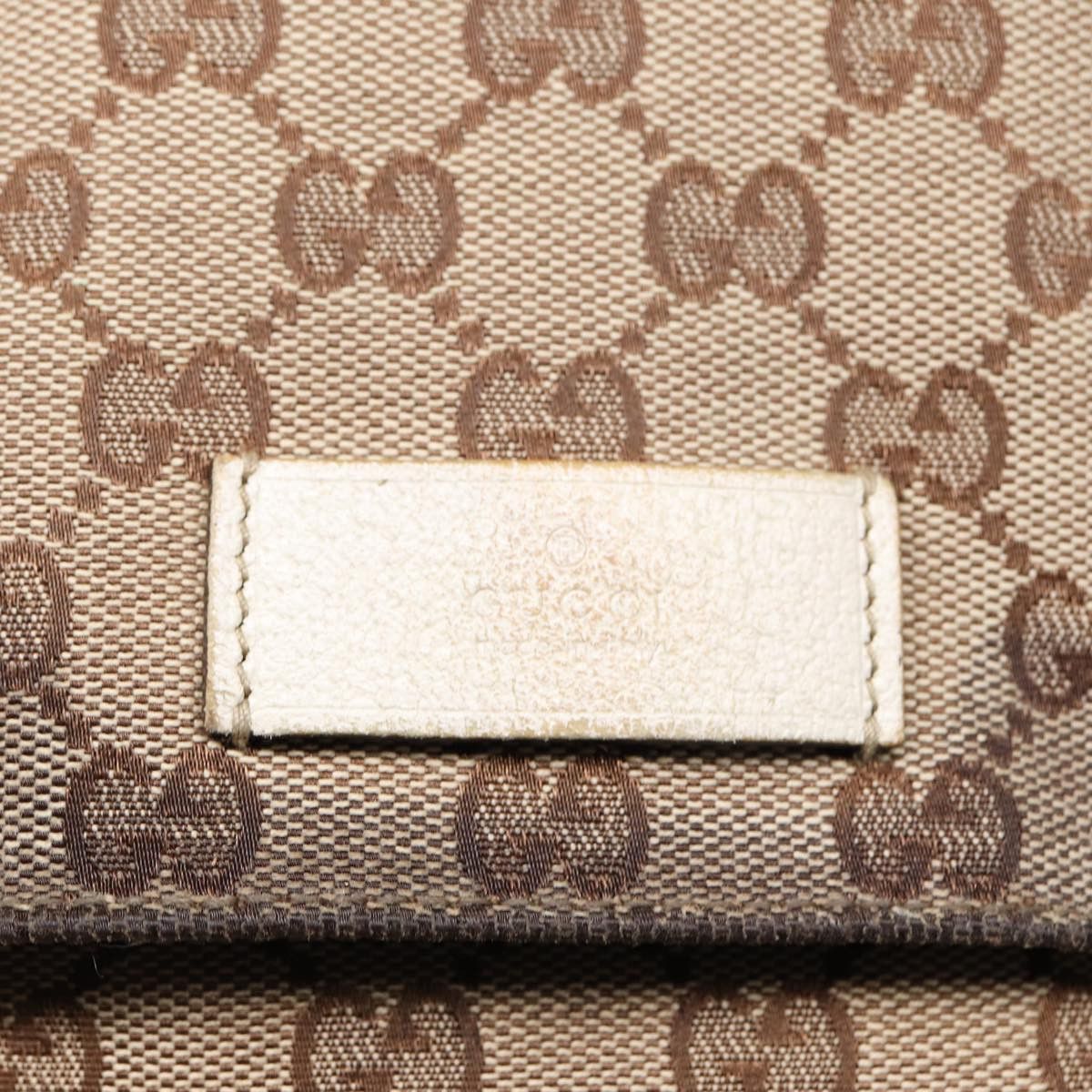Gucci GUCCI GG Canvas Shoulder Bag Beige Silver Size ONE SIZE - 16 Thumbnail