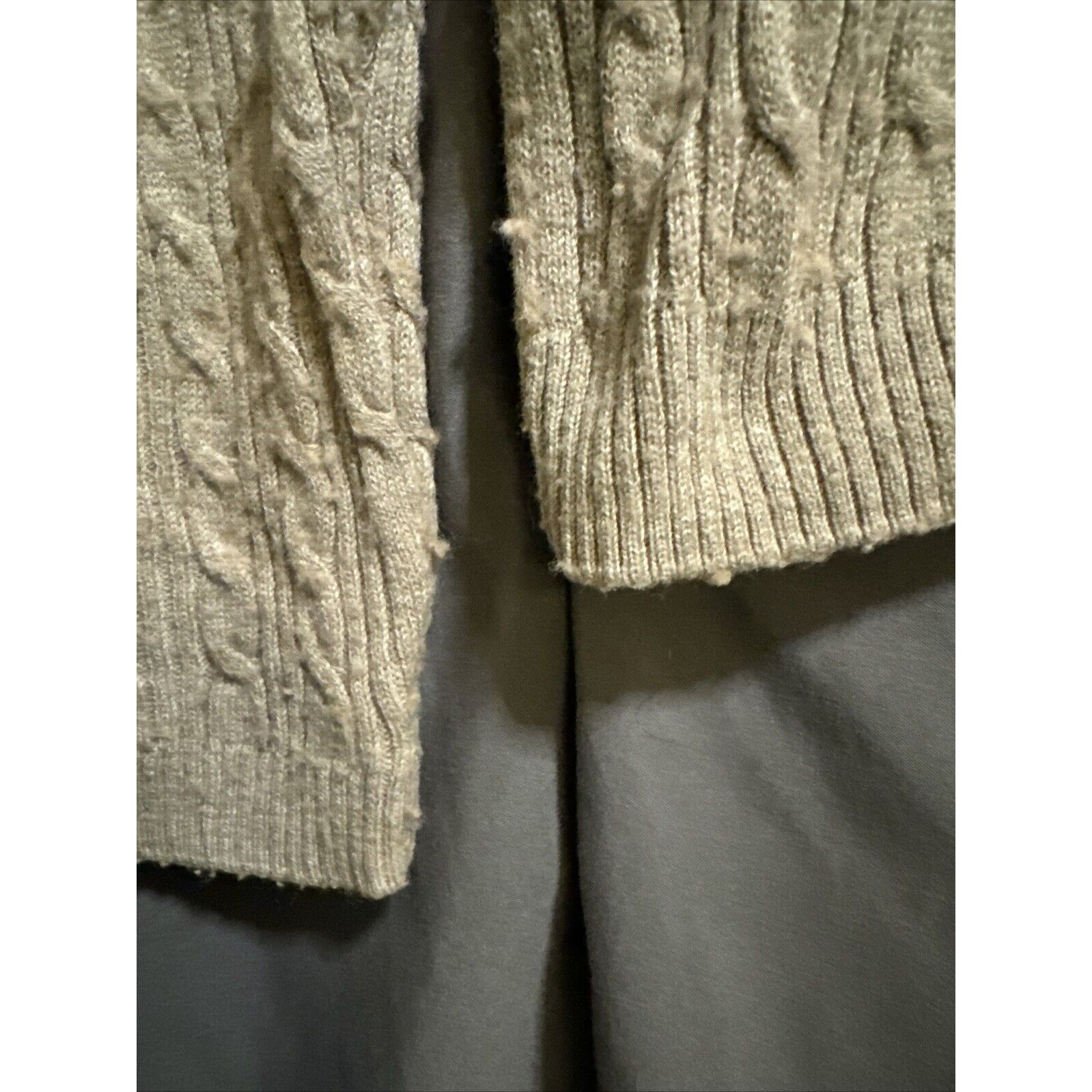Uniqlo Uniqlo Cable Knit Womens Sweater Blend Medium Beige Scoop Ne Size M / US 6-8 / IT 42-44 - 2 Thumbnail