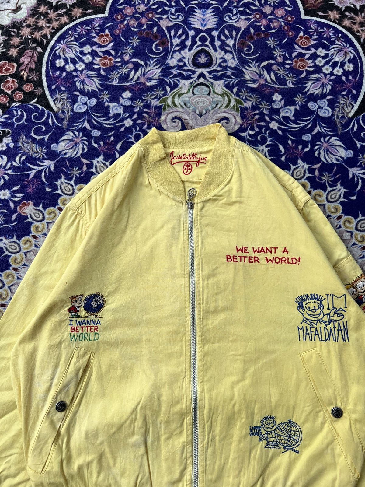 Jean Charles De Castelbajac Rare 80s Jean Charles De Castelbajac Vintage Bomber Jacket Size US L / EU 52-54 / 3 - 9 Thumbnail