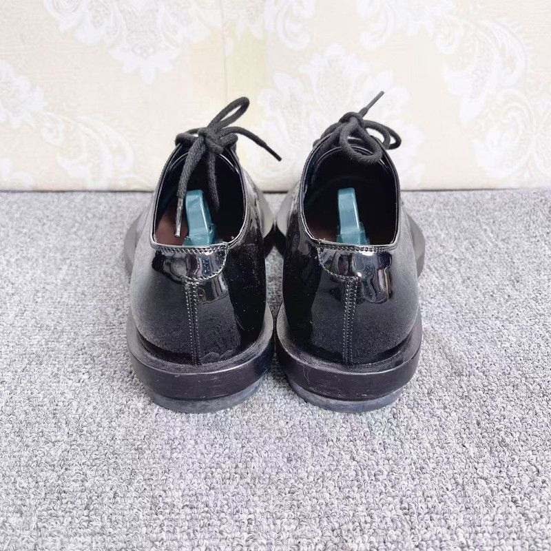 Gucci Gucci Black Patent Leather Lace-Up Shoes - Size US 10 / EU 43 - 4 Thumbnail