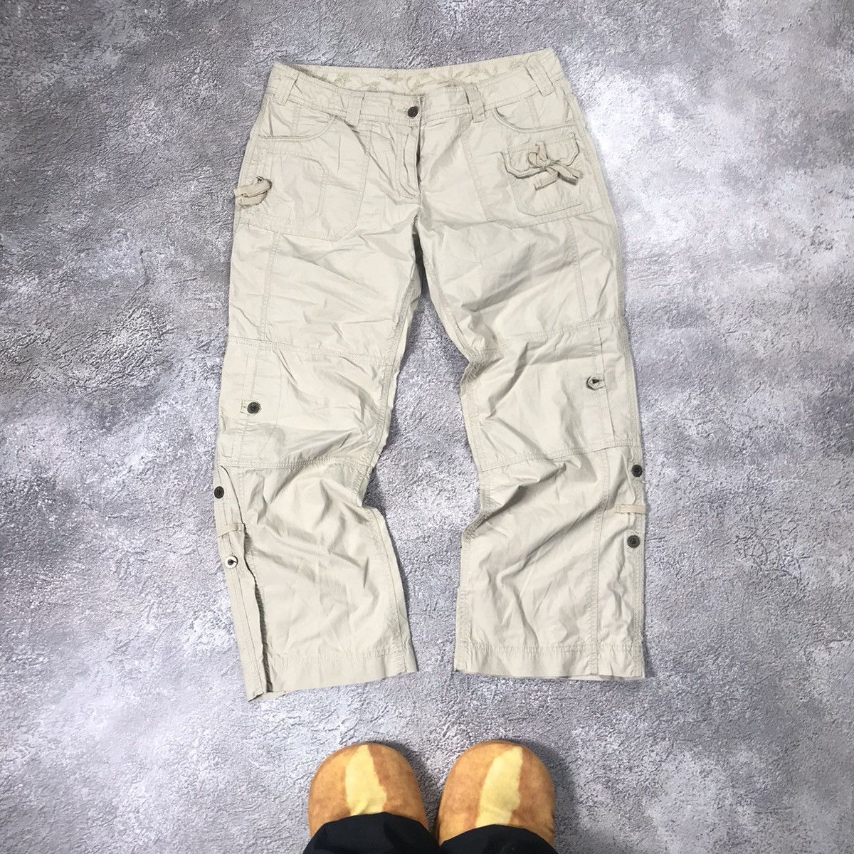 Vintage Vintage 90s Baggy Cargo Pants Flared Wide Leg Streetwear 30 Size 30" / US 8 / IT 44 - 2 Thumbnail