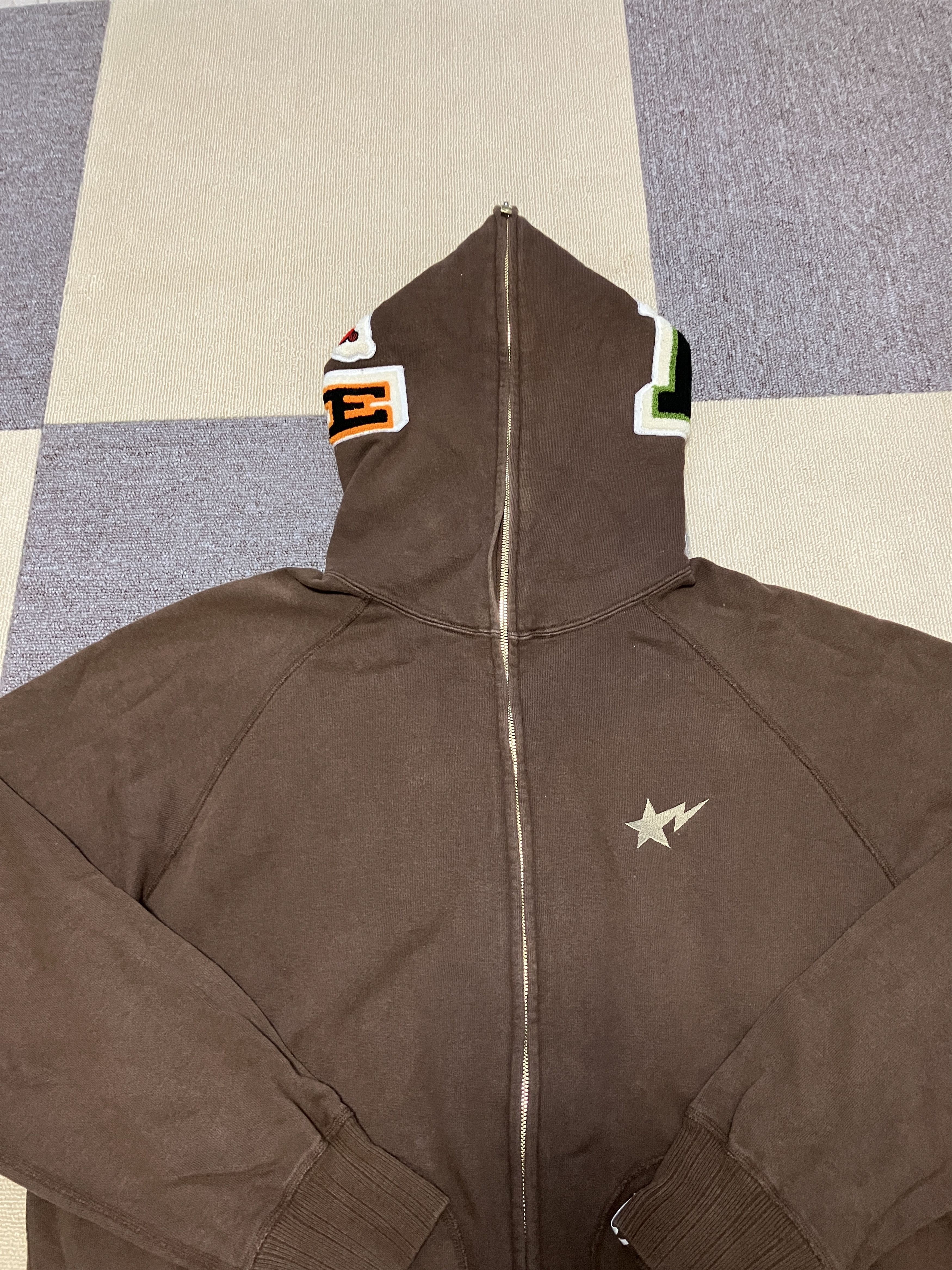 Bape OG Bape Brown Multi Patch Full Zip Hoodie Size US L / EU 52-54 / 3 - 3 Thumbnail