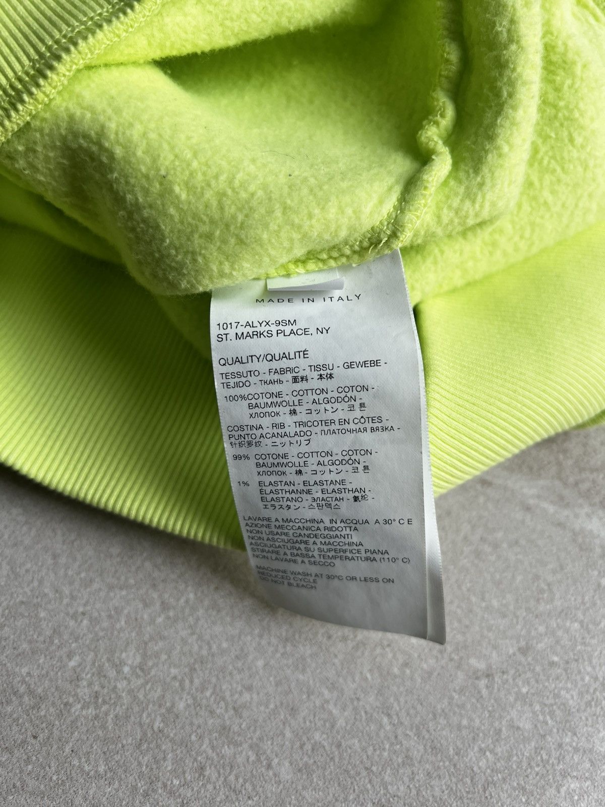 1017 ALYX 9SM × Alyx ALYX 9SM Acid Green Logo Sweatshirt, L-XL Size US L / EU 52-54 / 3 - 4 Thumbnail