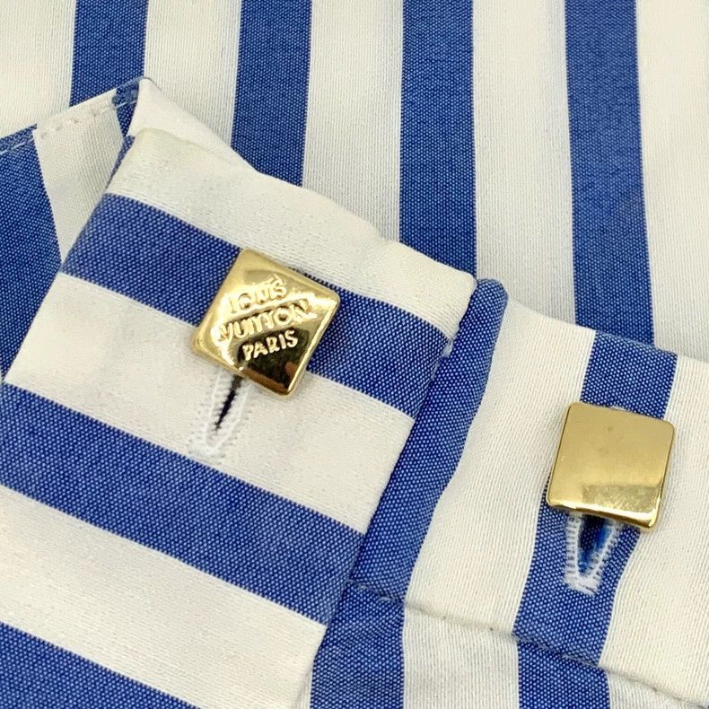 Louis Vuitton Louis Vuitton Light Blue Stripe Side Button Cotton Sleevel Size XXS / US 00 / IT 34 - 5 Thumbnail