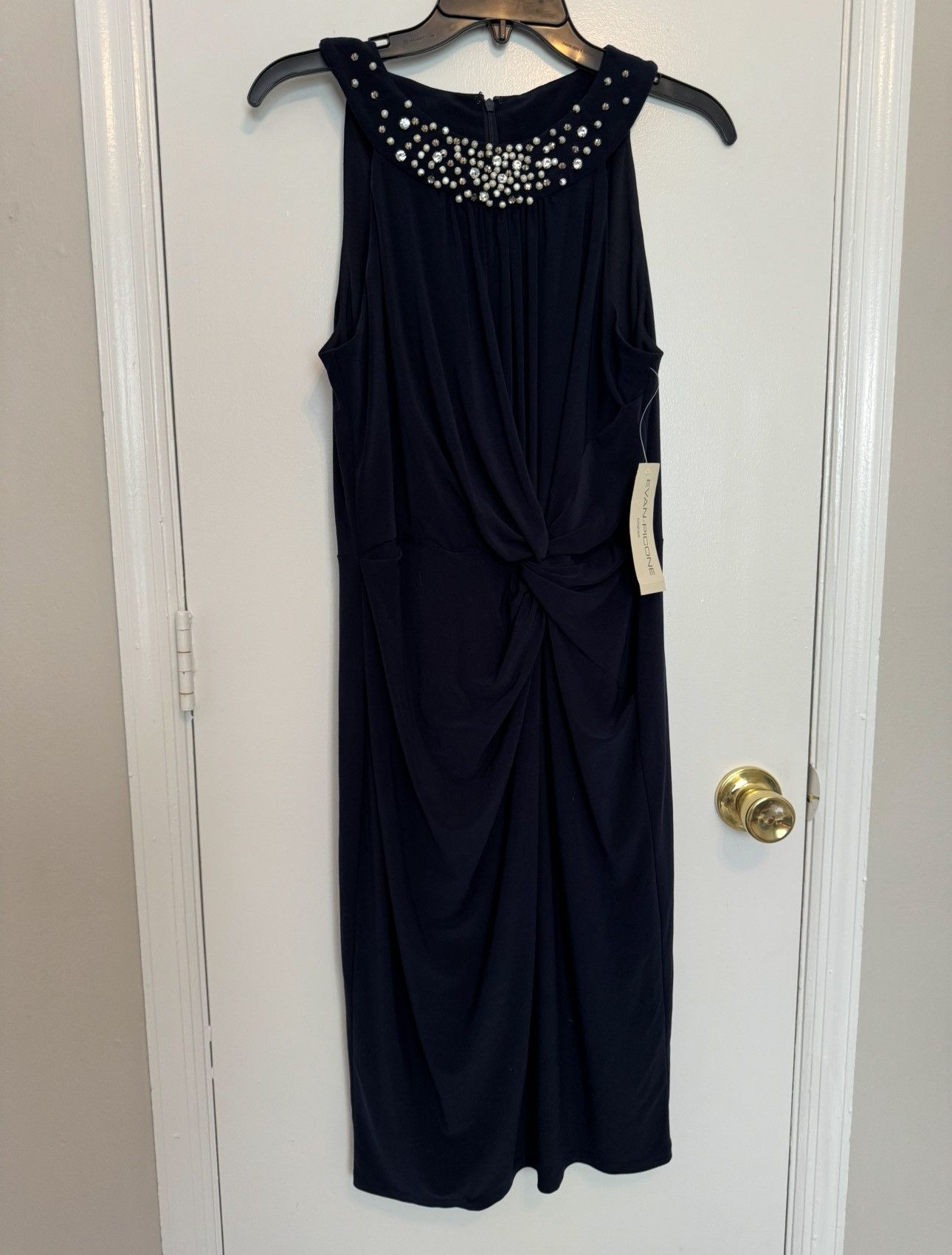 Evan Picone Evan Picone Navy Blue Cocktail Dress Size 10 Size L / US 10 / IT 46 - 4 Thumbnail