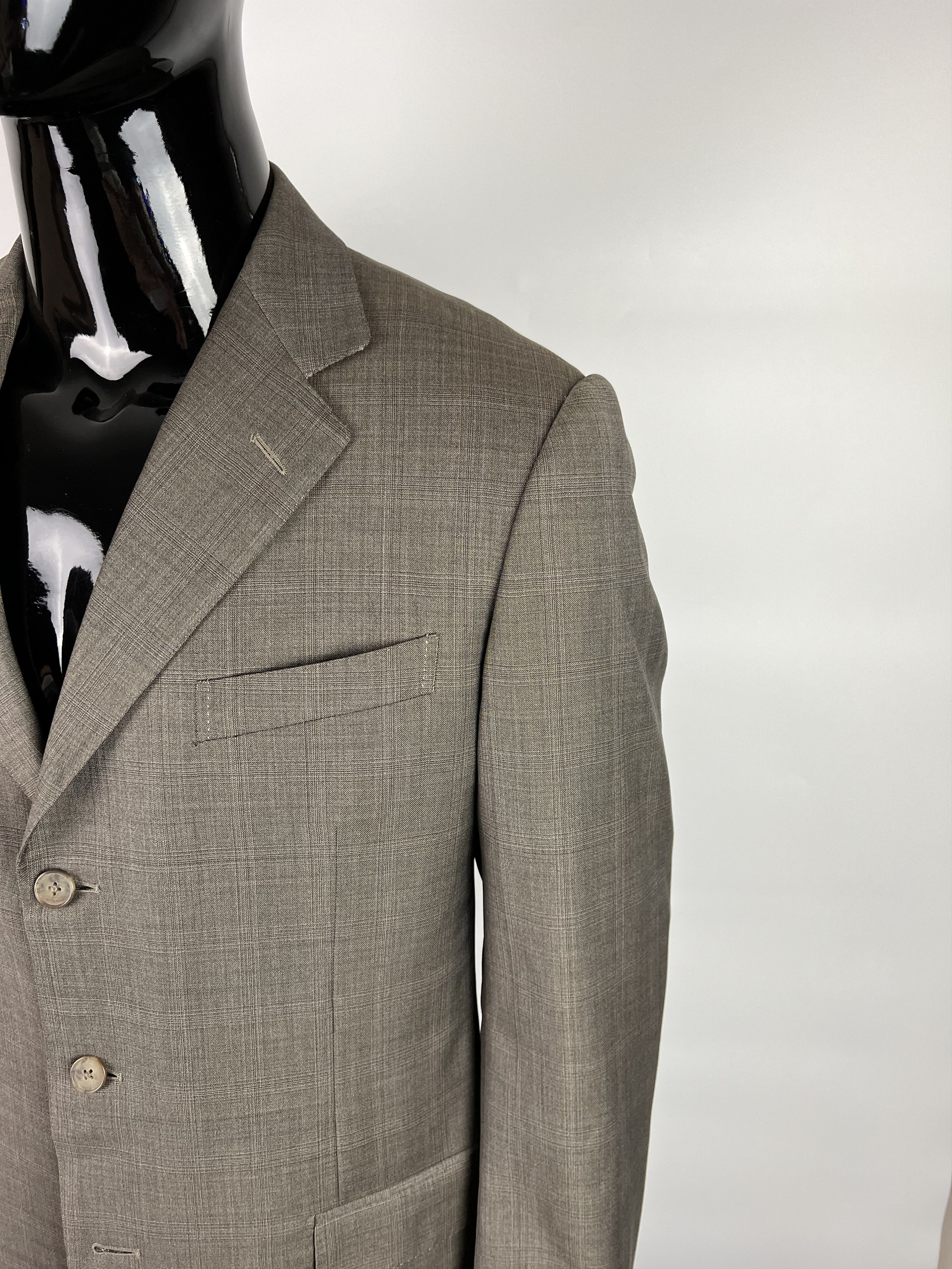 Ermenegildo Zegna Ermenegildo Zegna Three Buttons Wool Silk Size 52R Size 52R - 8 Thumbnail