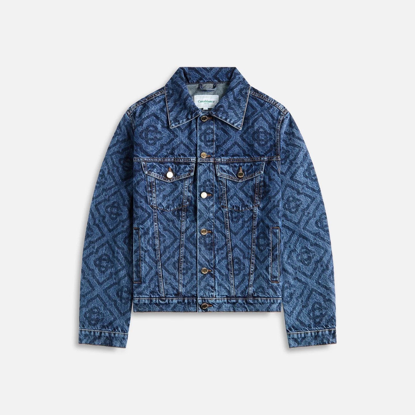 Casablanca *MSG TO OFFER* Casablanca Denim Jacket Laser Monogram Size US S / EU 44-46 / 1 - 1 Thumbnail