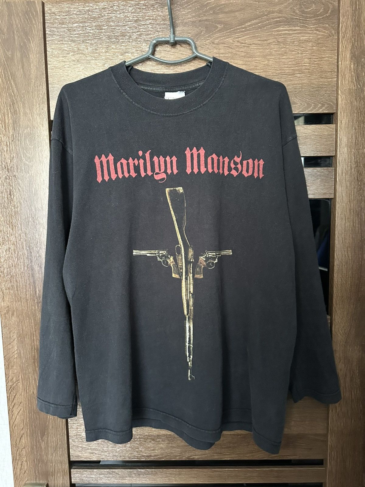 Marilyn Manson 2000 Marilyn Manson Guns God Government Vintage T-Shirt Band Size US L / EU 52-54 / 3 - 1 Thumbnail