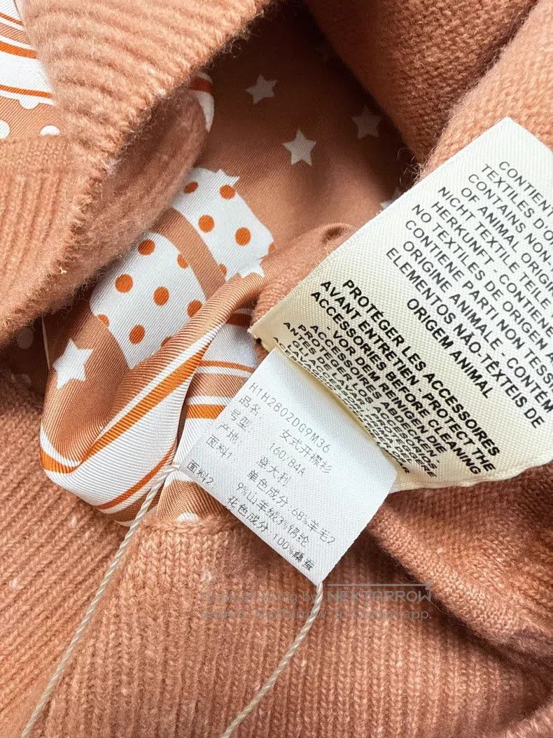 Hermes Hermes Orange Pink Color Block Real Silk Mulberry Silk Rop Size XS / US 0-2 / IT 36-38 - 9 Thumbnail