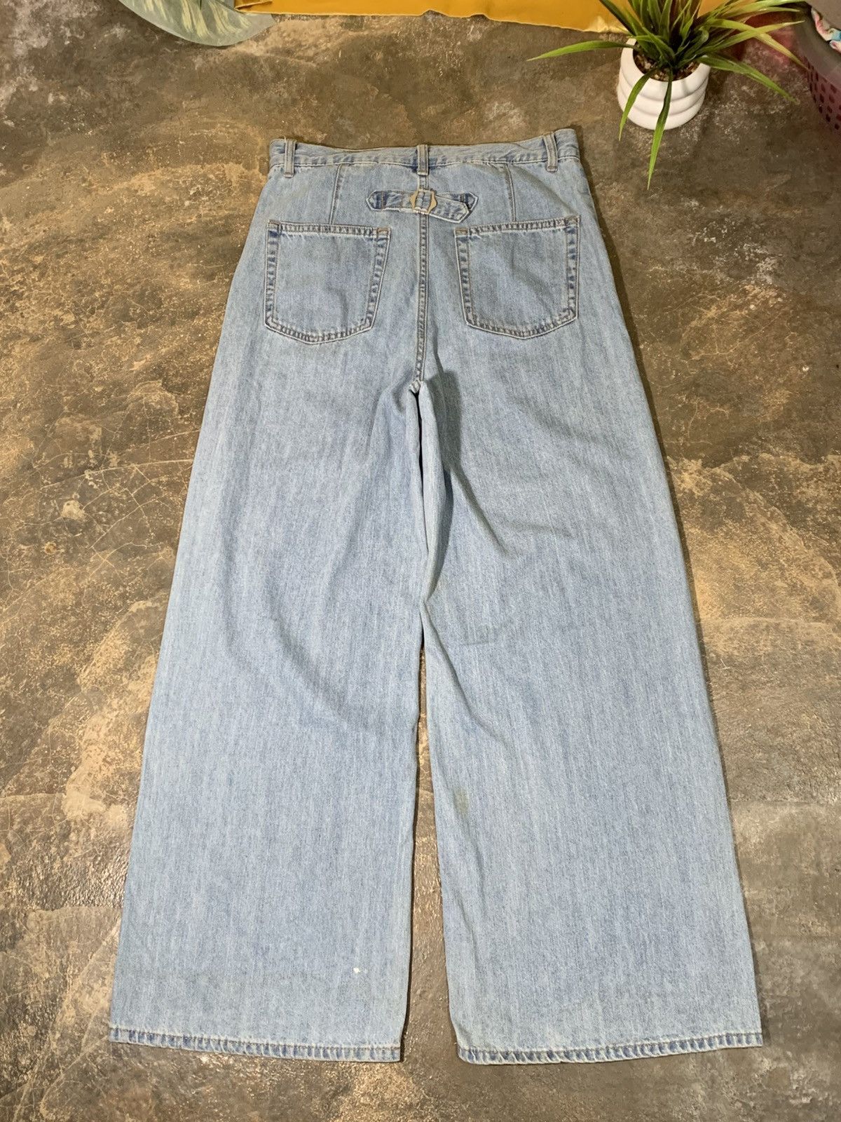GU GU baggy wide leg baker buckleback jeans Size 30" / US 8 / IT 44 - 3 Thumbnail