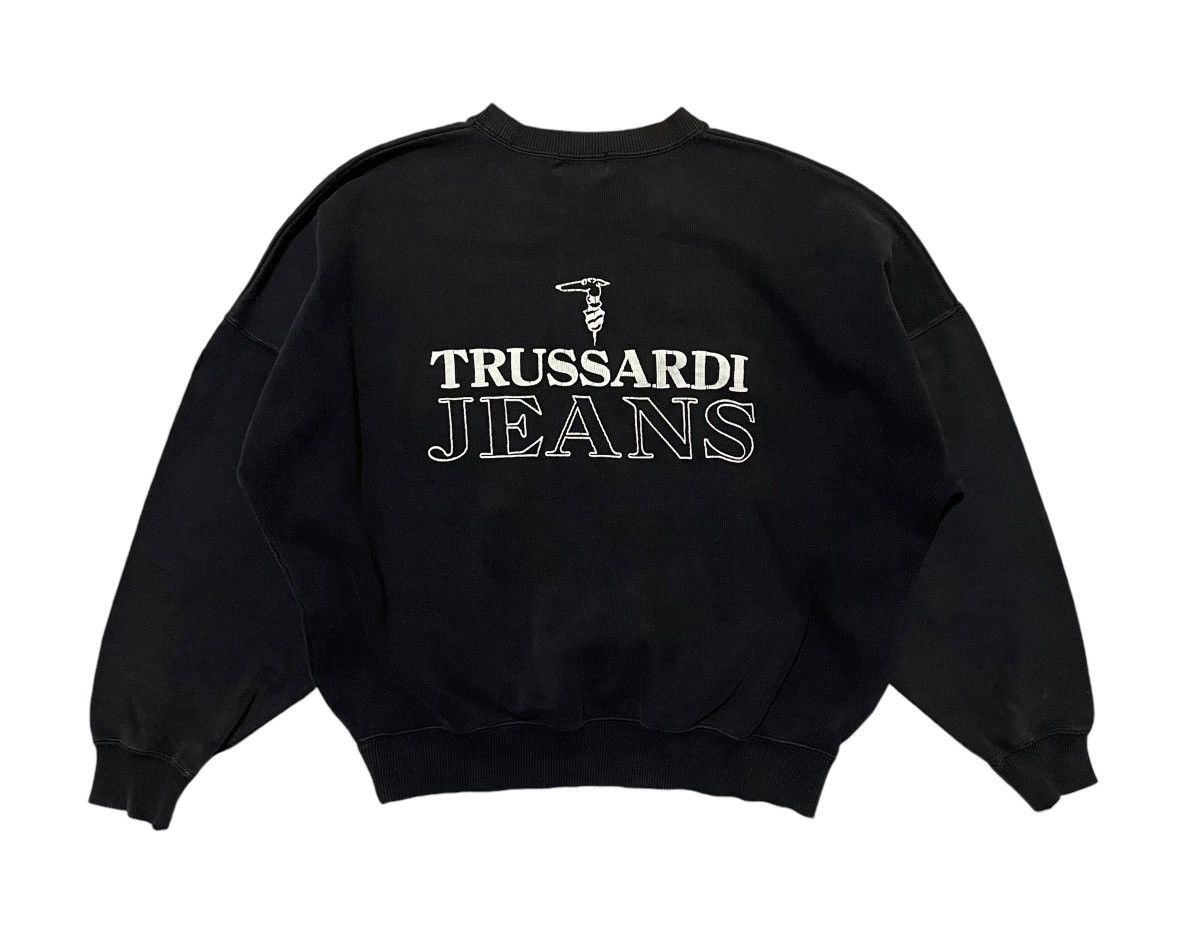 Trussardi × Vintage Trussardi Jeans Baggy Sweatshirt Size US M / EU 48-50 / 2 - 1 Thumbnail
