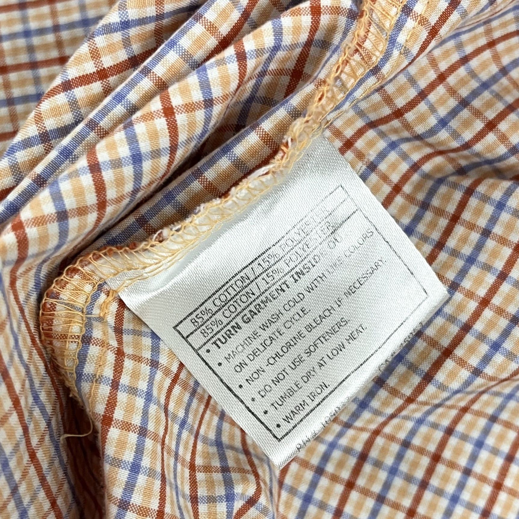 Ariat Ariat Pro Series Shirt Mens Medium Orange Blue Plaid Rodeo Cowboy Button Down Shirt Size US M / EU 48-50 / 2 - 7 Thumbnail