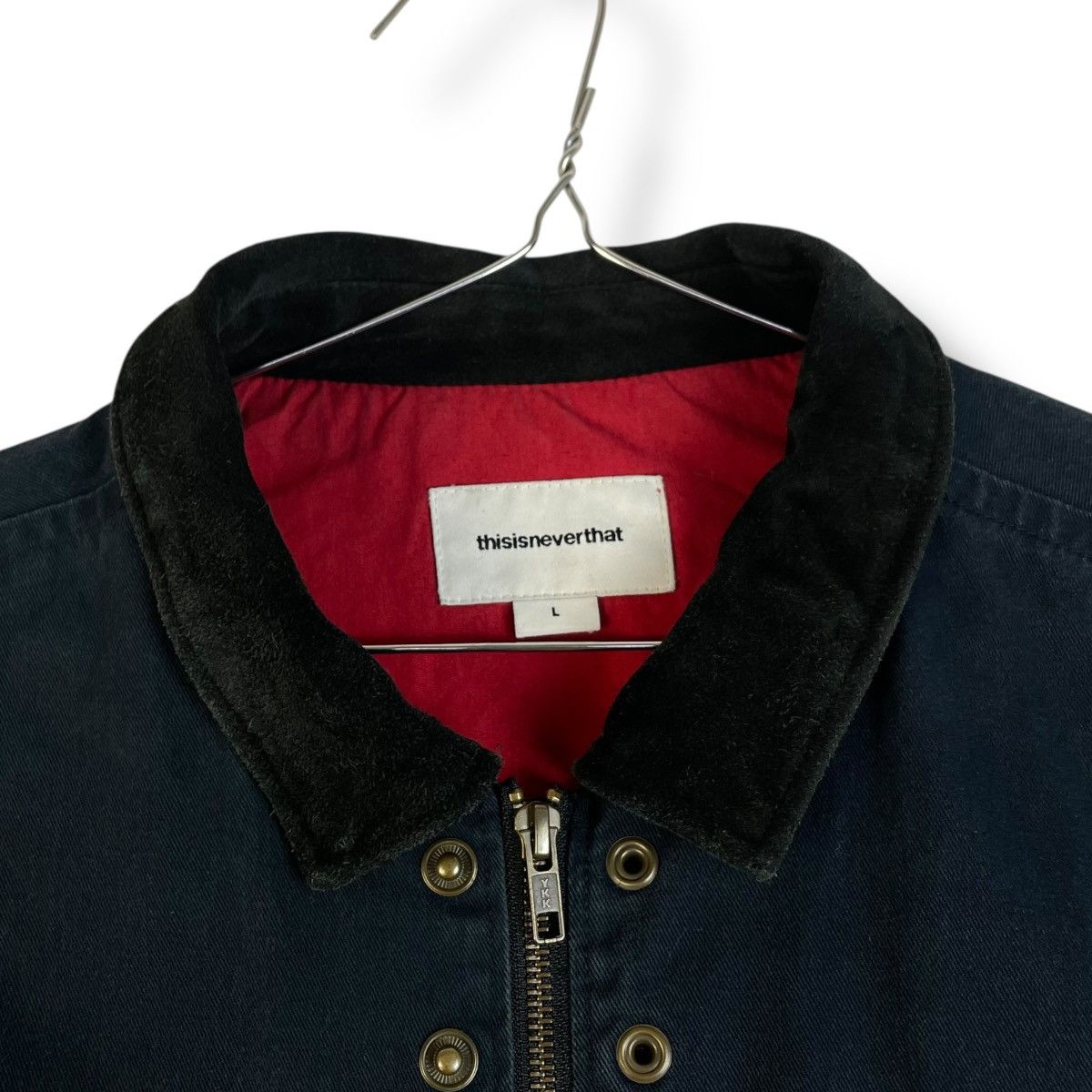 thisisneverthat THISISNEVERTHAT LEATHER COLLAR OVERSIZED WORKWEAR JACKET Size US L / EU 52-54 / 3 - 6 Thumbnail
