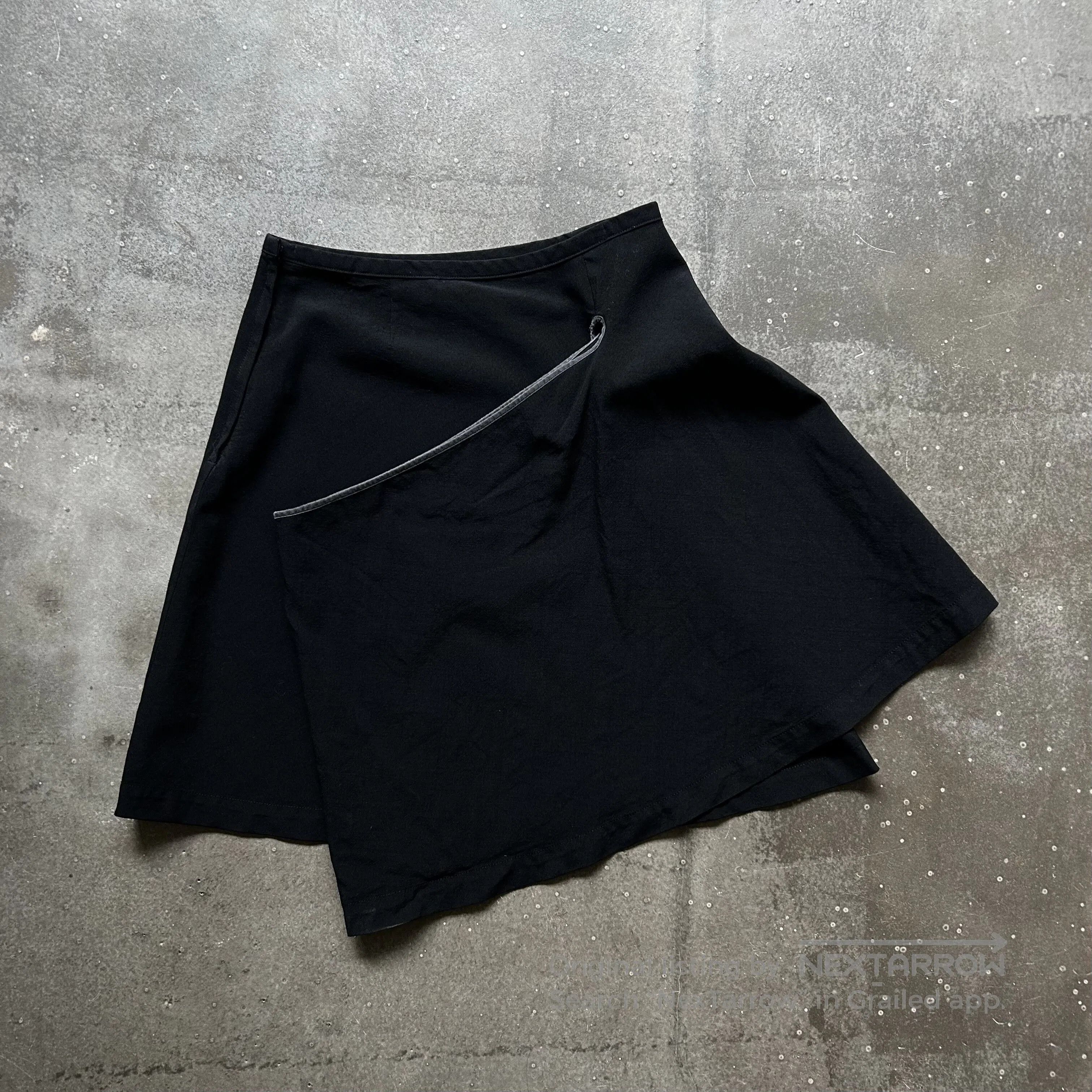 Tricot Comme des Garcons comme des garcons asymmetric black skirt. Size 22" - 3 Thumbnail