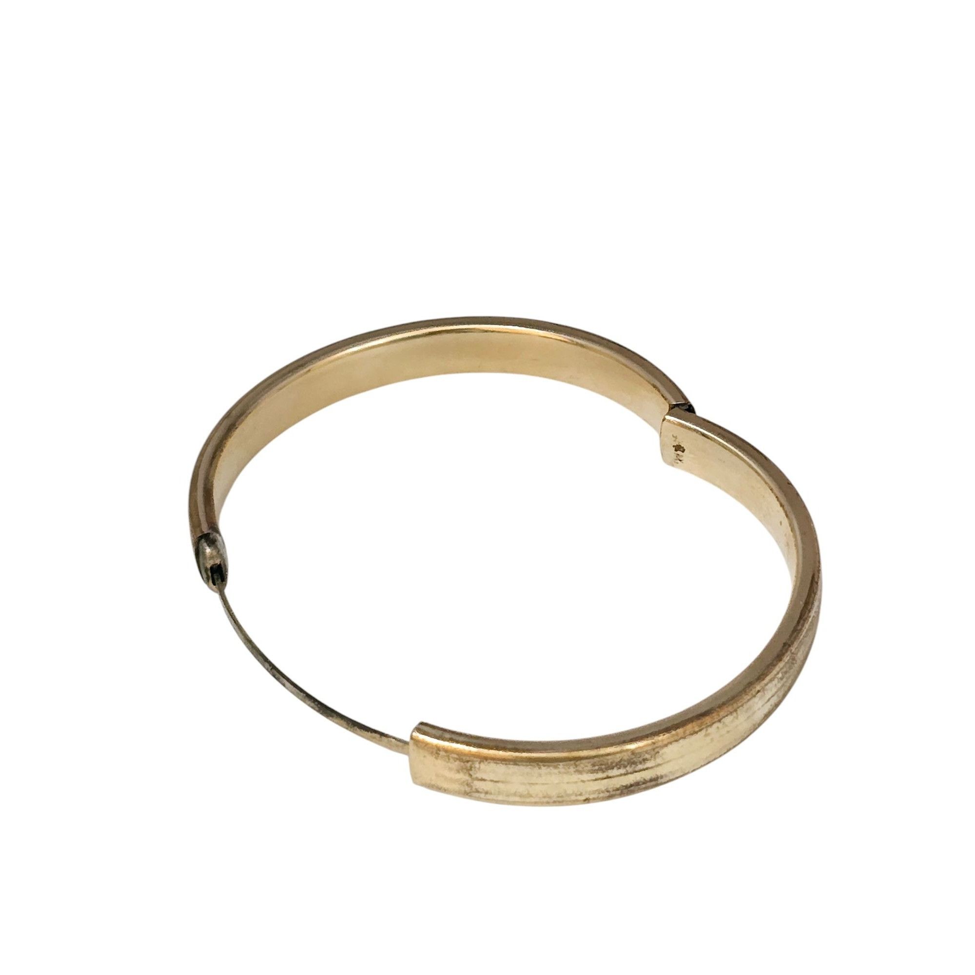 Vintage Vintage Heavy Etched Gold-Filled Bangle Bracelet (A7785) Size ONE SIZE - 3 Thumbnail
